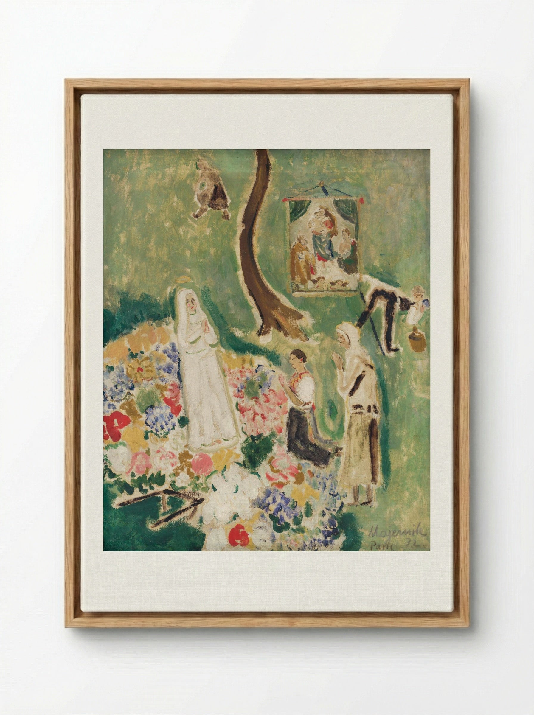 Two Madonnas - Cyprián Majerník - Framed Canvas Wood