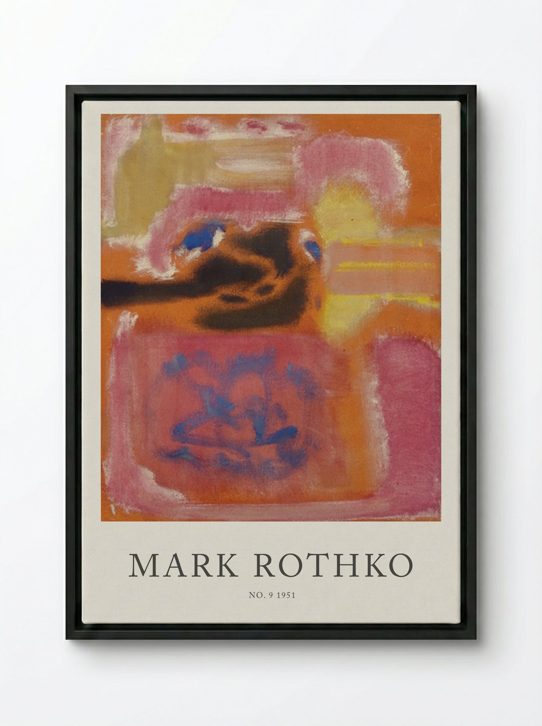 No. 9 - Mark Rothko - Framed Canvas Black