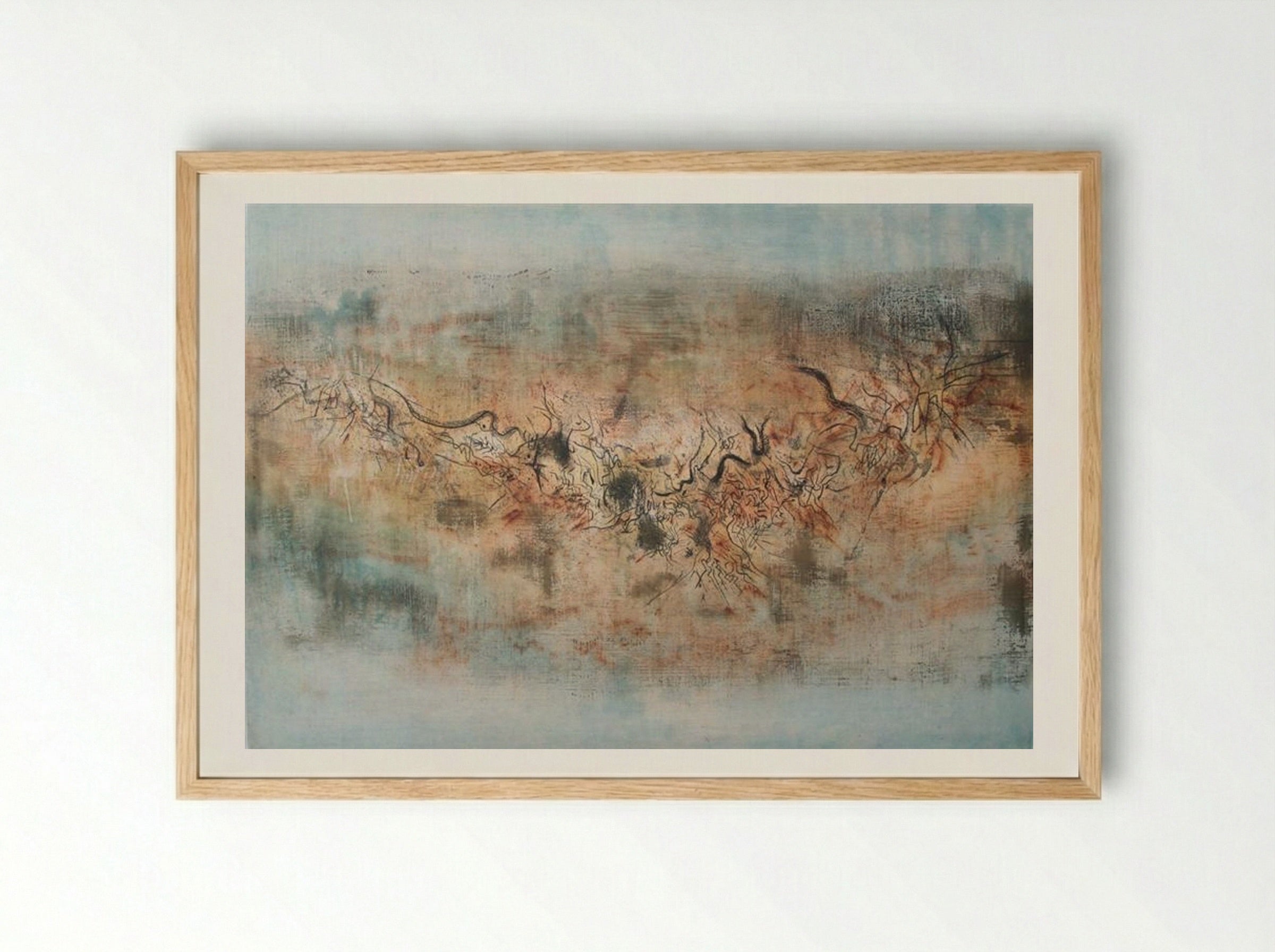 Vent et poussière - Zao Wou-Ki - Framed Print Wood