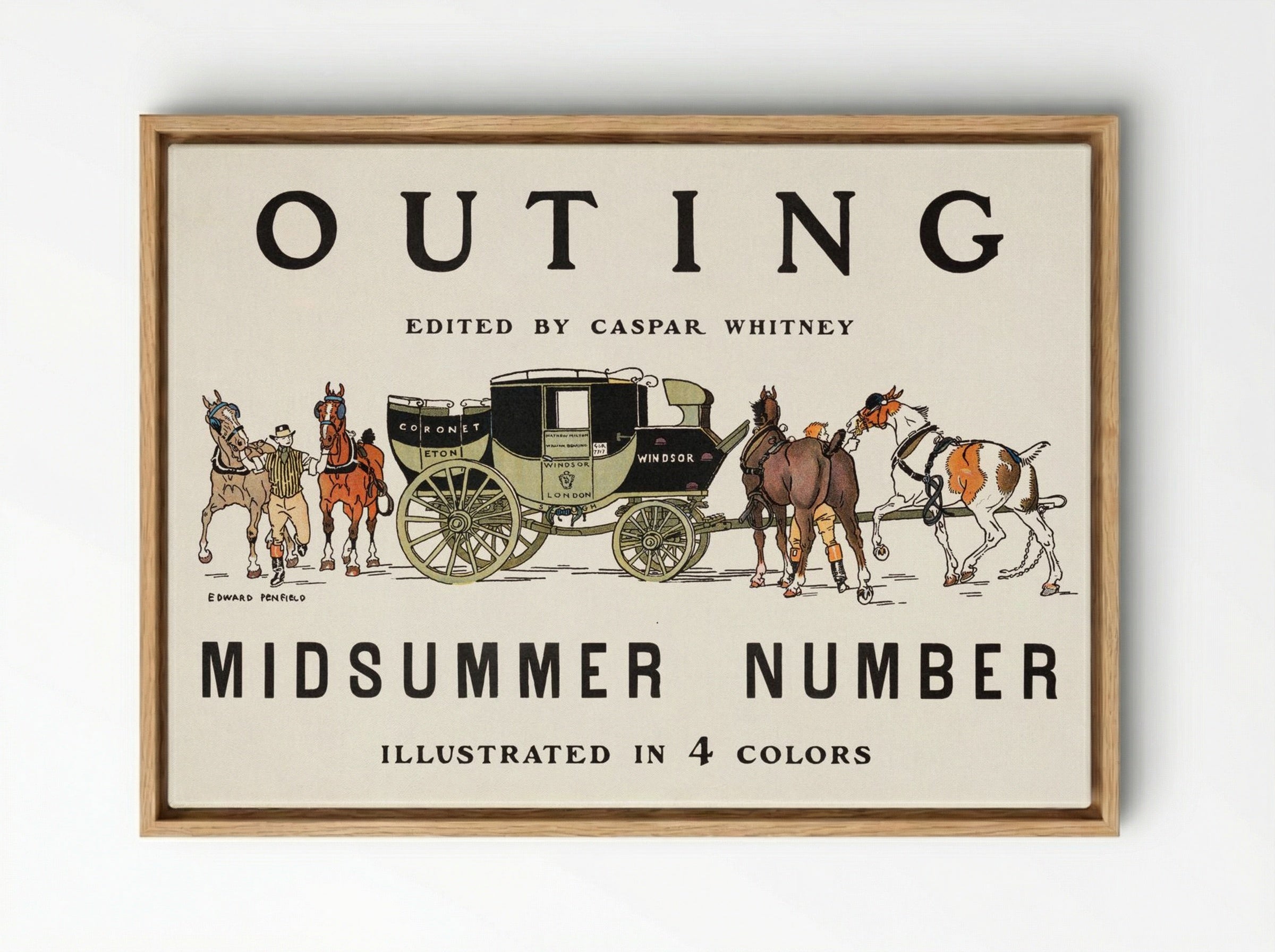 Outing, Midsummer Number - Edward Penfield - Framed Canvas Wood