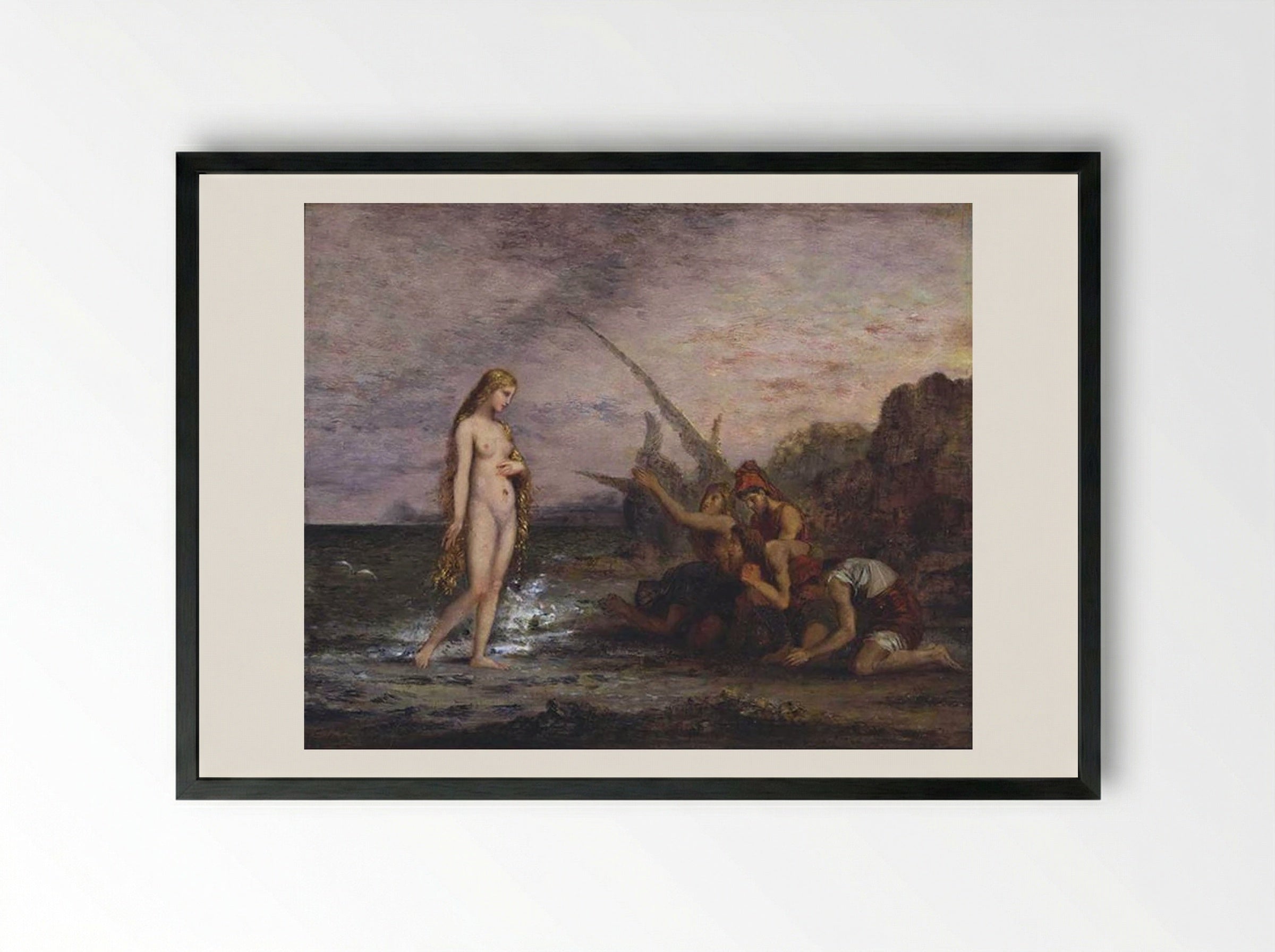 The Birth of Venus - Gustave Moreau - Framed Print Black