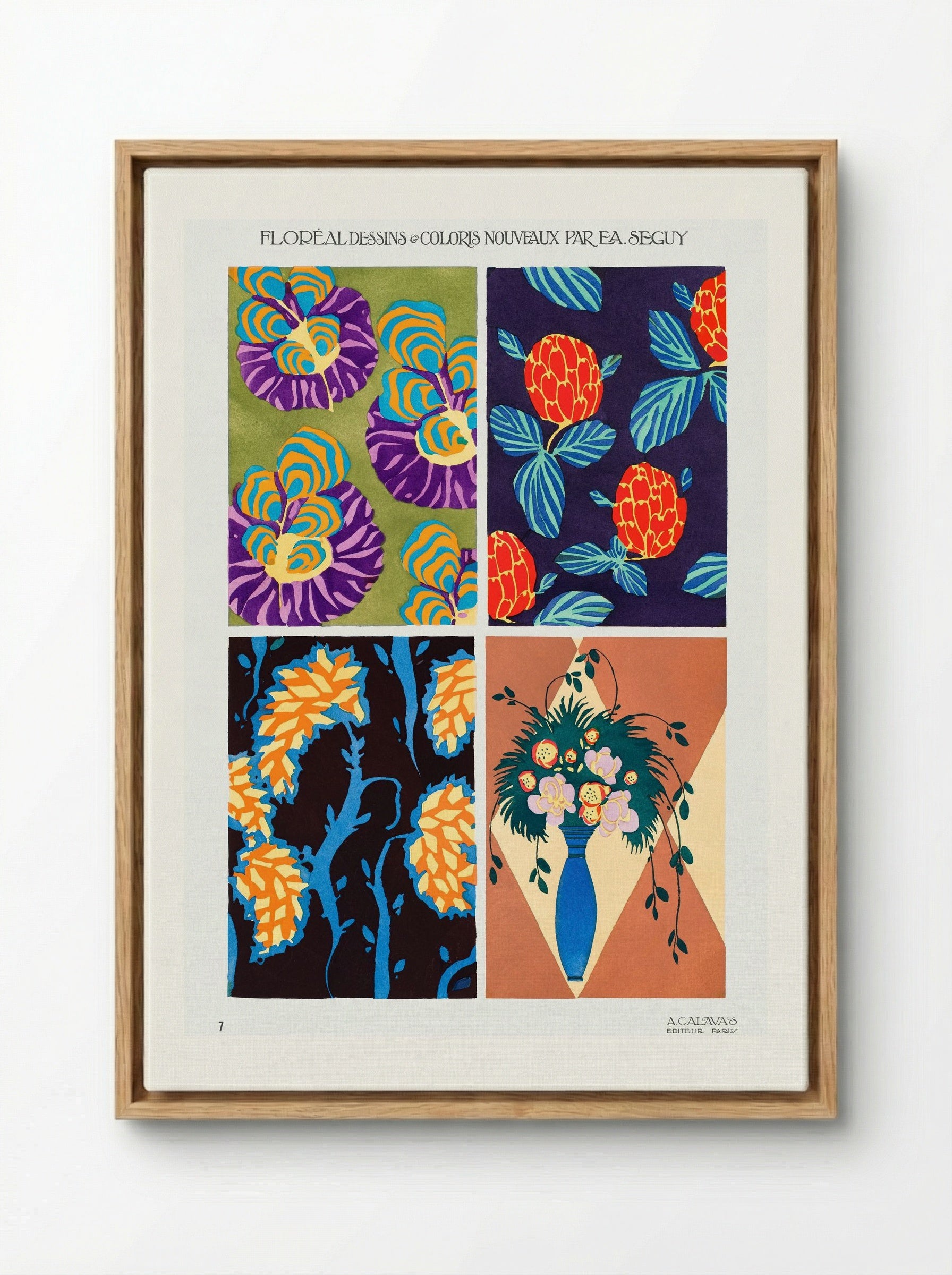 Floréal Dessins & Coloris Nouveaux - Émile-Allain Séguy - Framed Canvas Wood