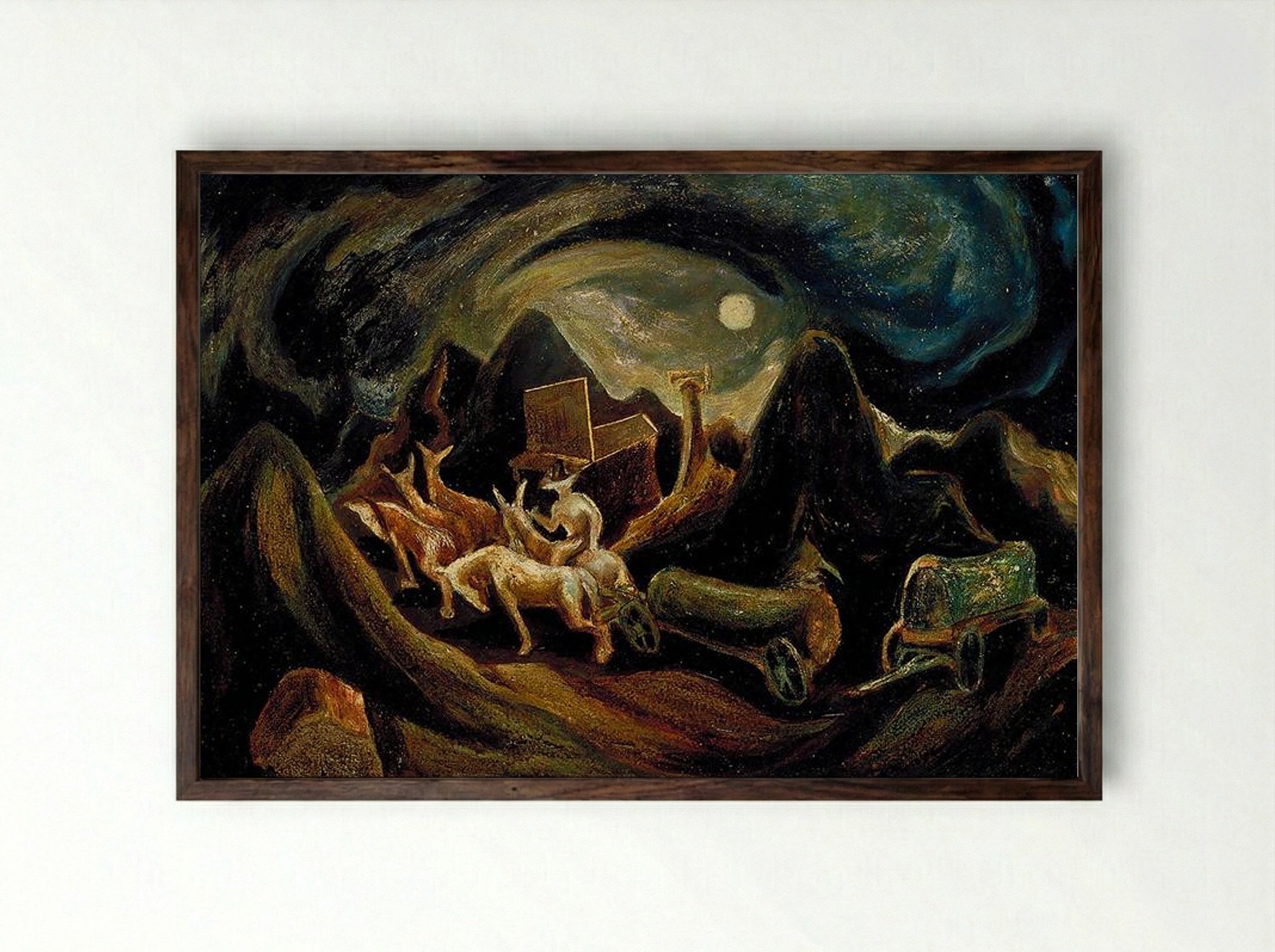 Going West - Jackson Pollock - Framed Print Dark Wood