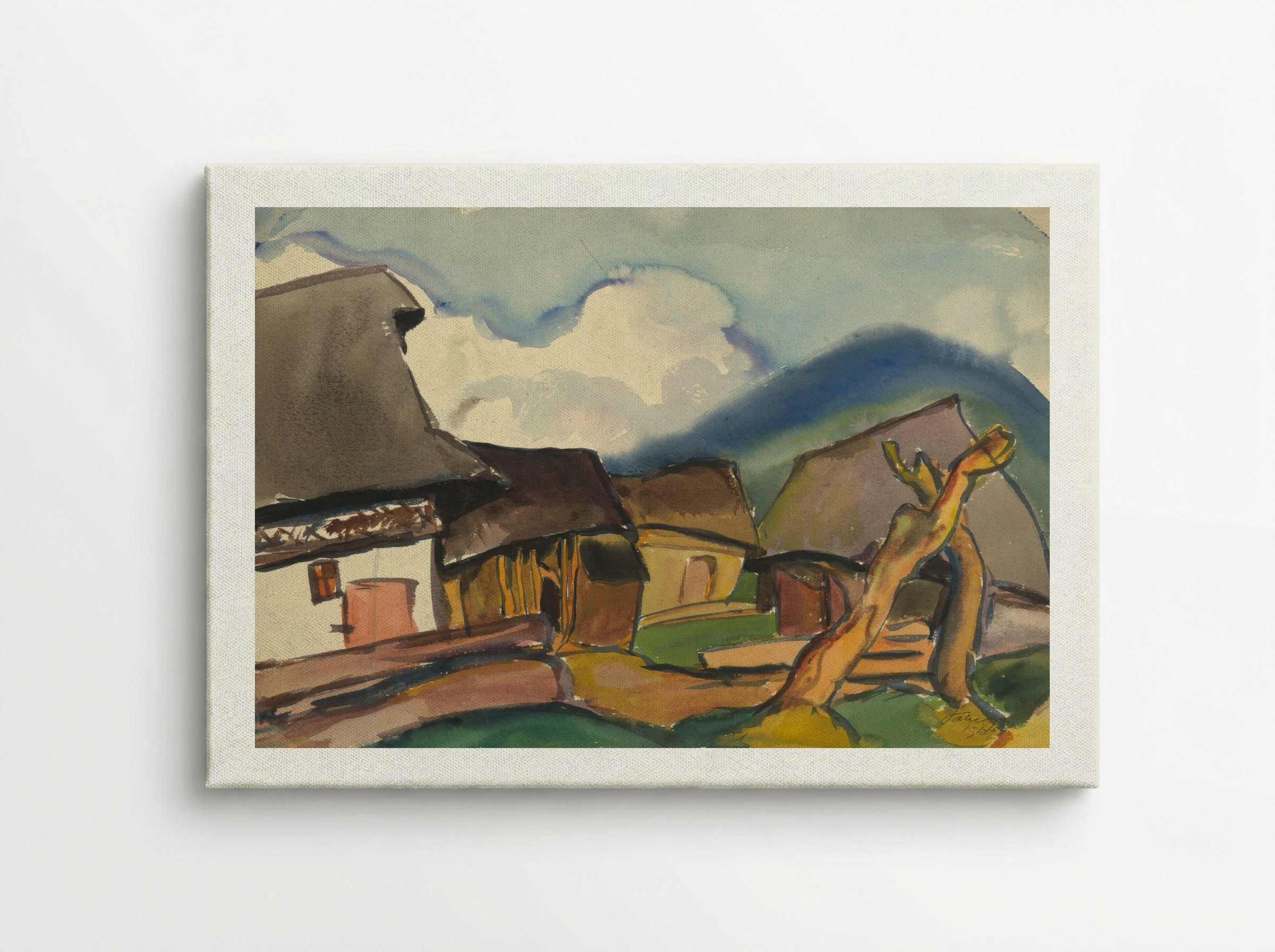 Village Scene - Zolo Palugyay - Canvas
