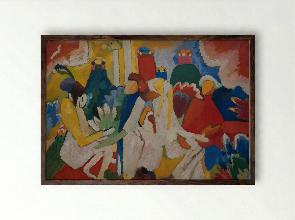 Oriental - Wassily Kandinsky - Framed Print Dark Wood