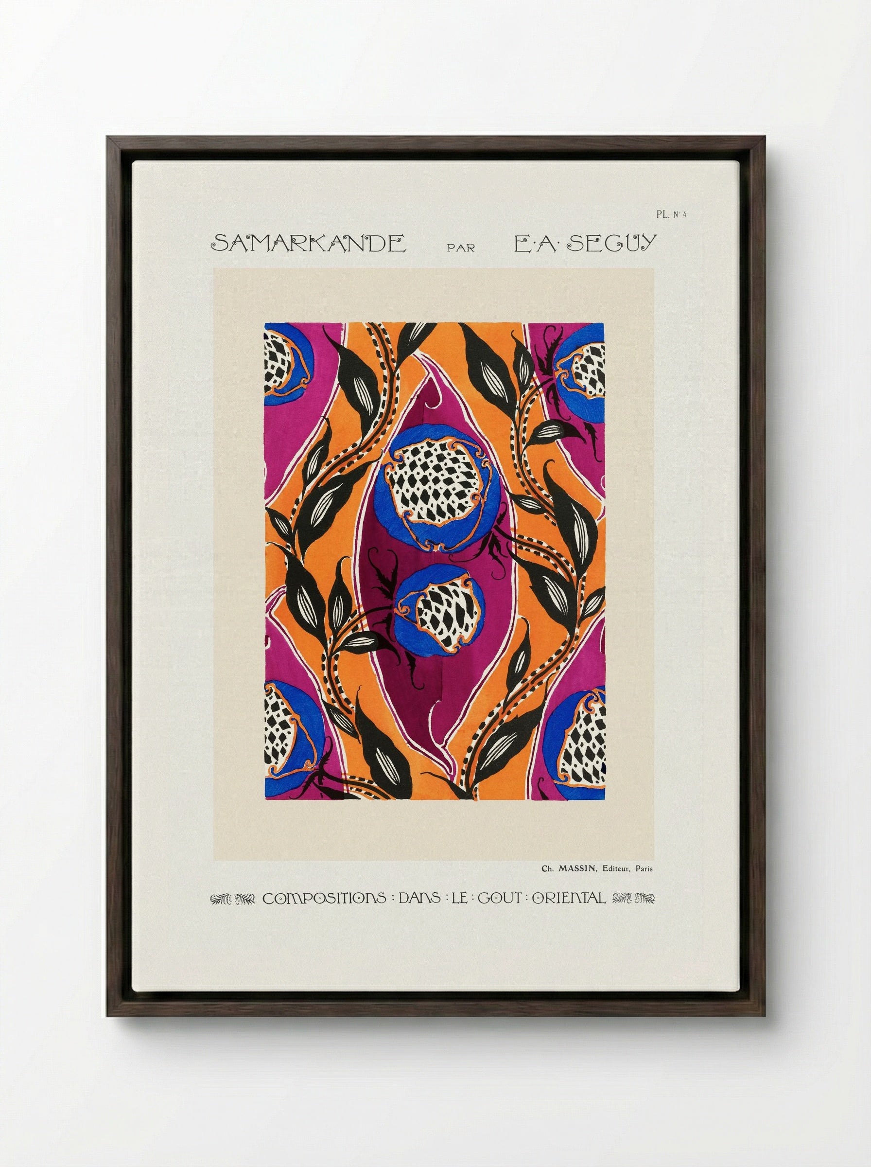 Samarkande, Planche No. 4 - Émile-Allain Séguy - Framed Canvas Dark Wood