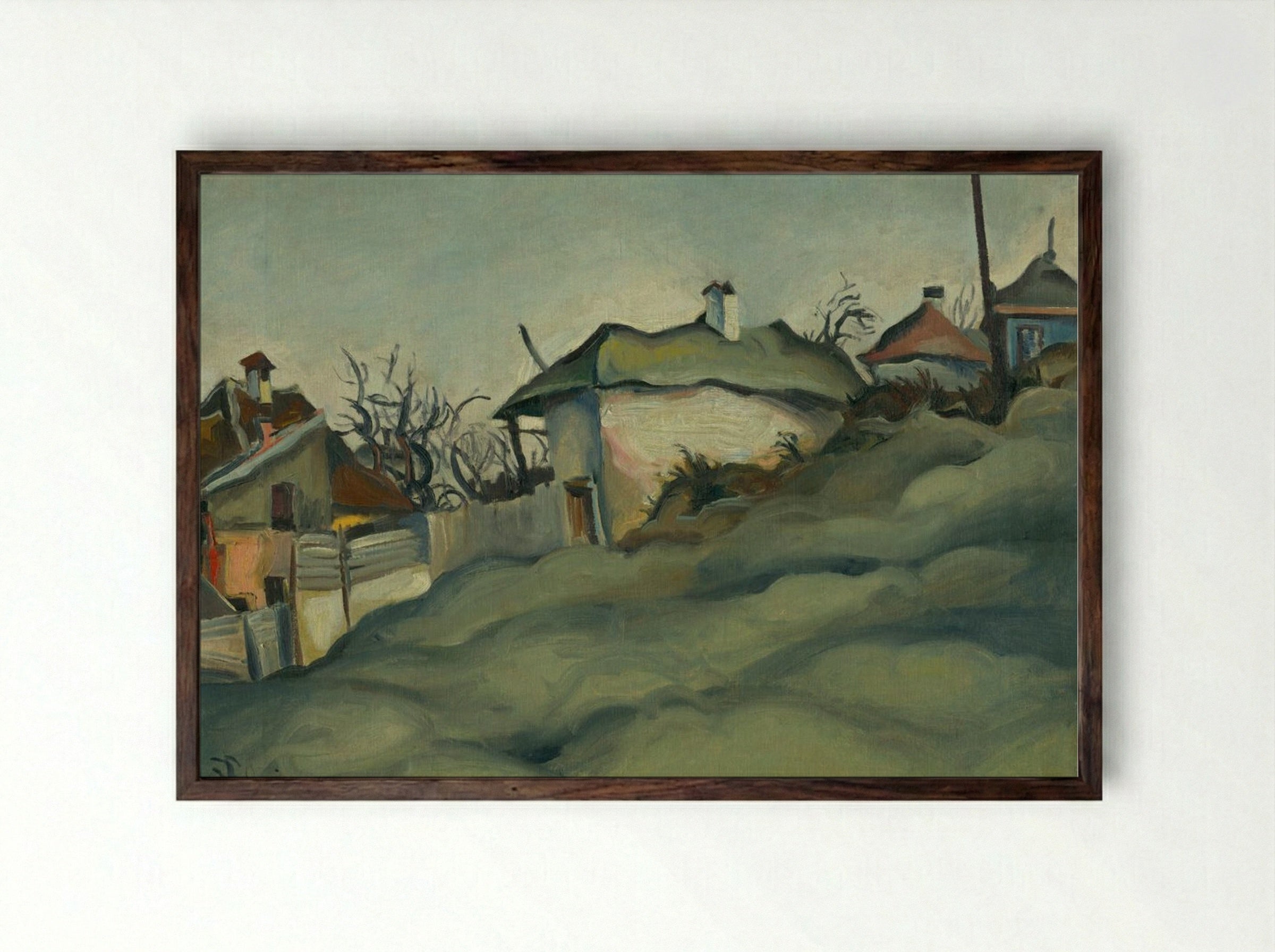 Periphery of Kosice - Konstantin Bauer - Framed Print Dark Wood