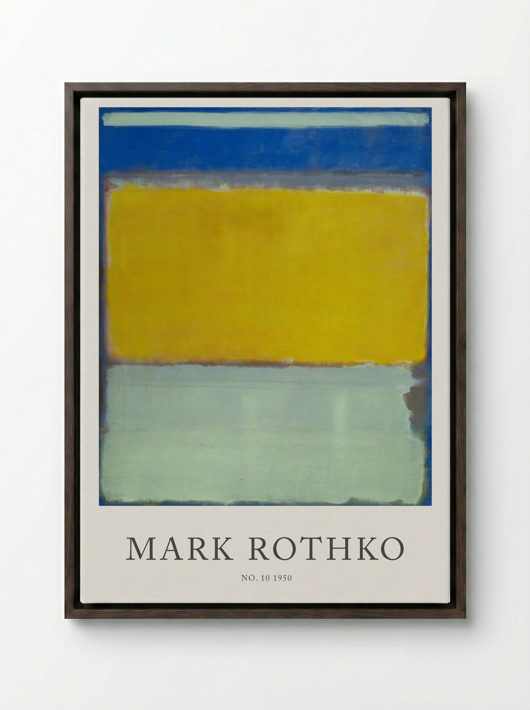 No. 10 - Mark Rothko - Framed Canvas Dark Wood
