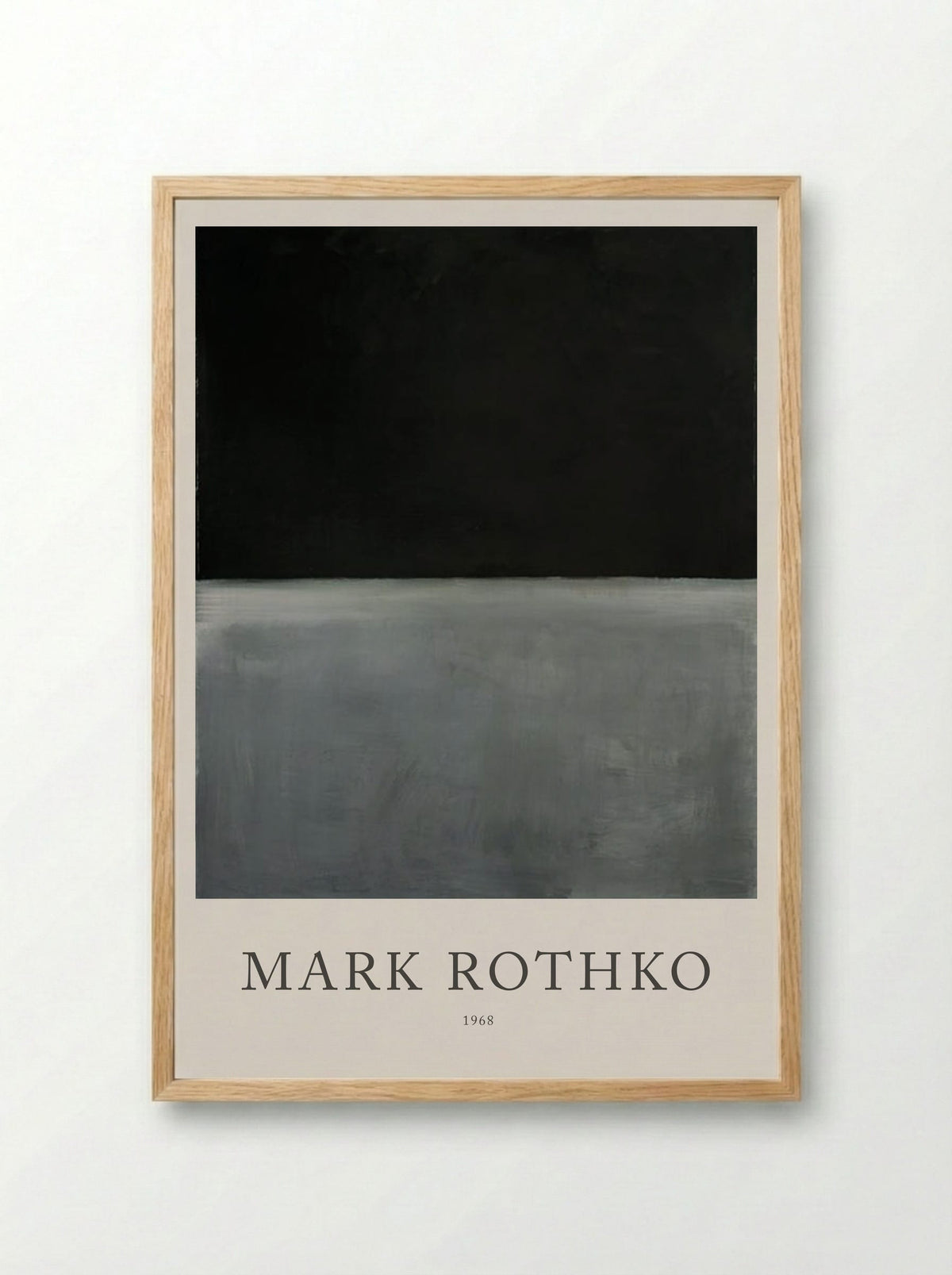 Untitled (Black and Grey) - Mark Rothko - Framed Print Wood