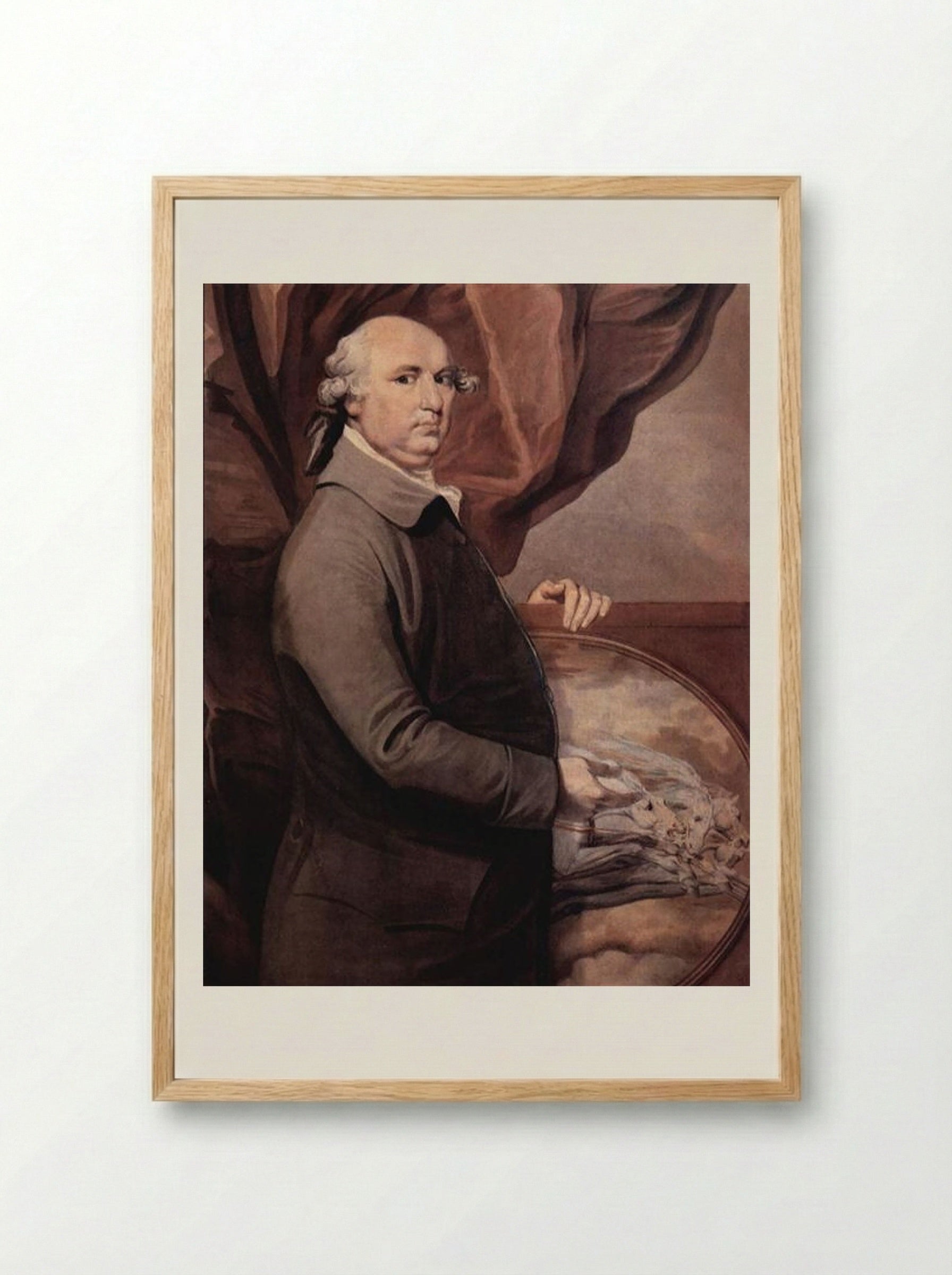 Self-Portrait - George Stubbs - Framed Print Wood