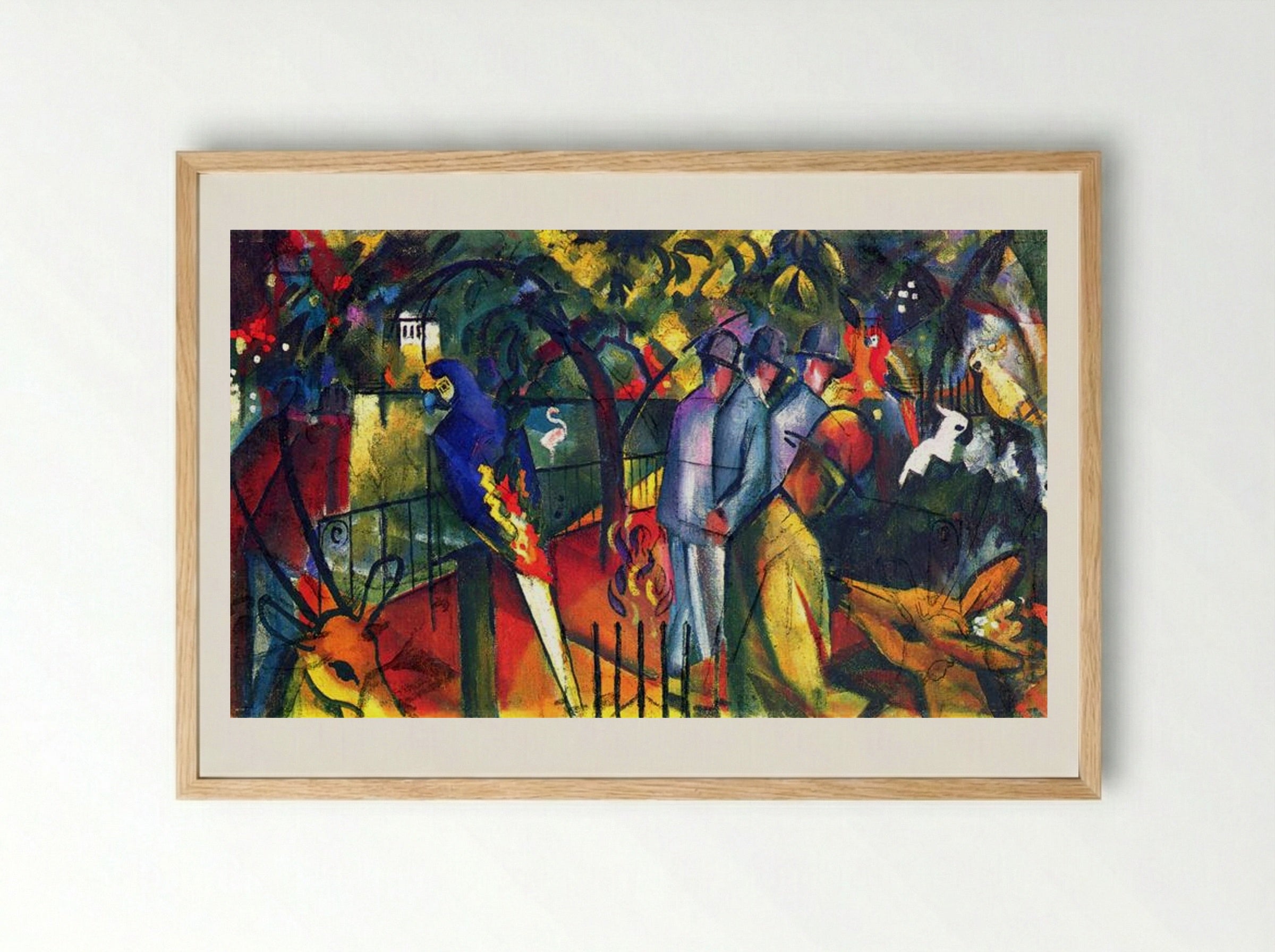 Zoological Garden I - August Macke - Framed Print Wood