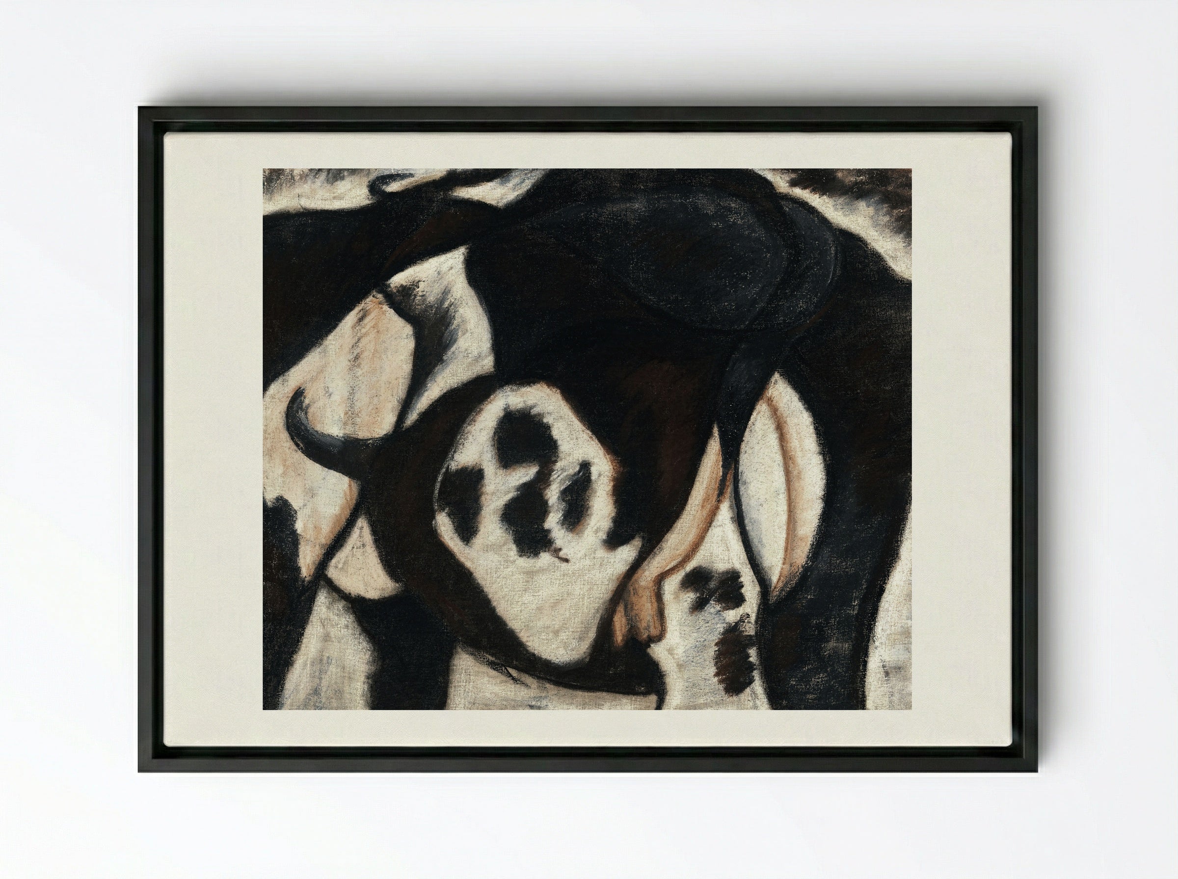 Cow - Arthur Dove - Framed Canvas Black