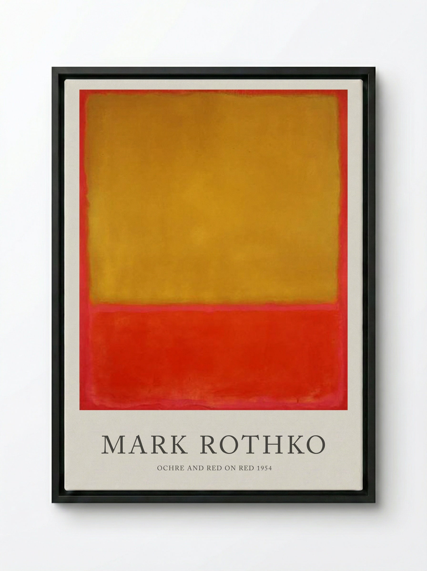Ochre and Red on Red - Mark Rothko - Framed Canvas Black