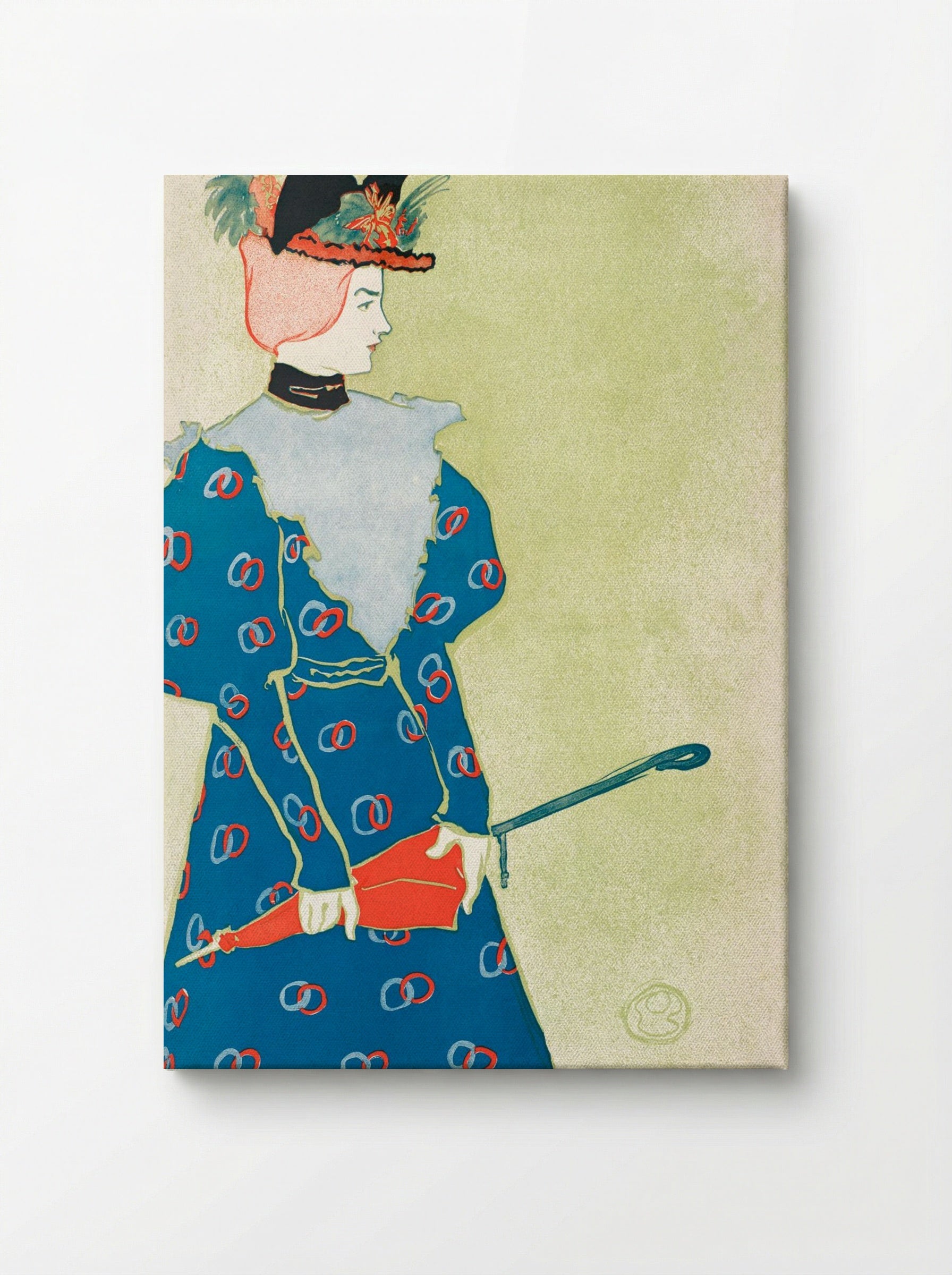 Woman Holding Umbrella - Edward Penfield - Canvas