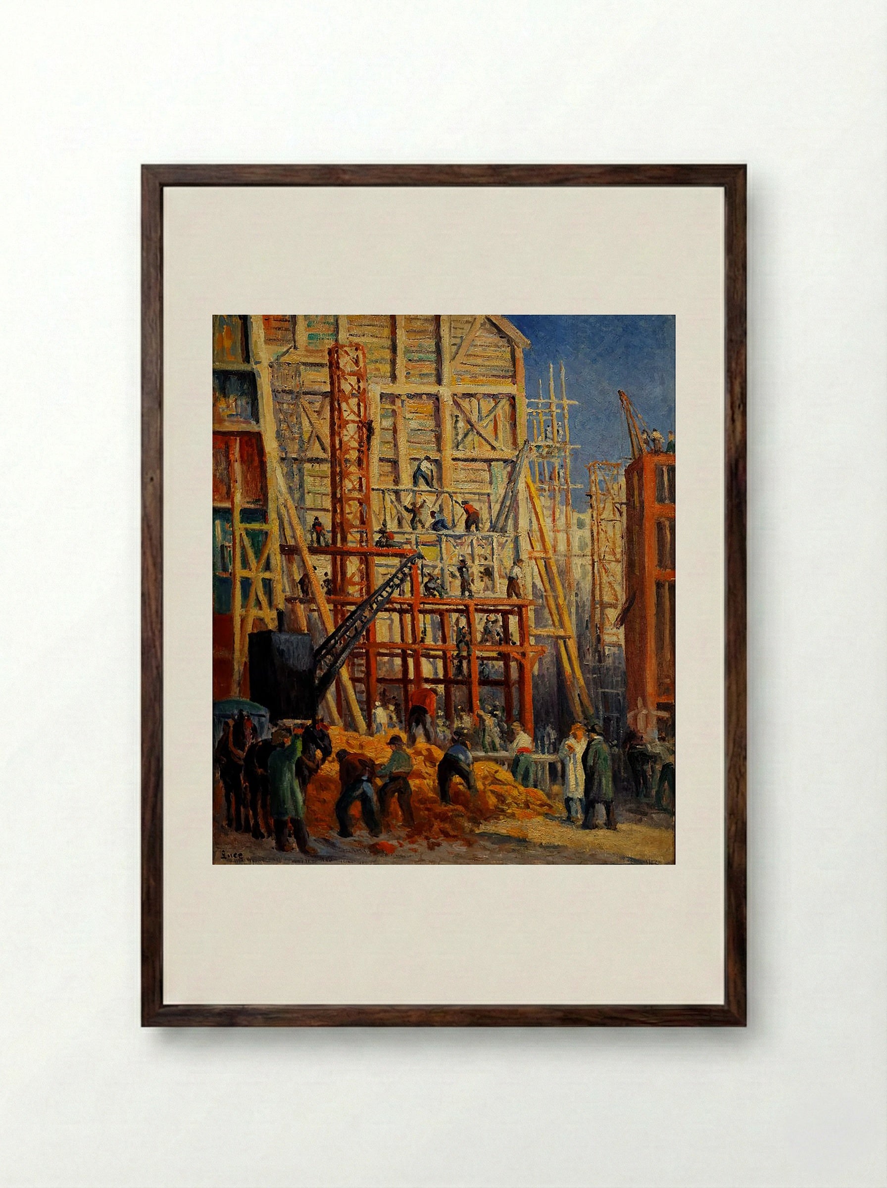Le chantier - Maximilien Luce - Framed Print Dark Wood