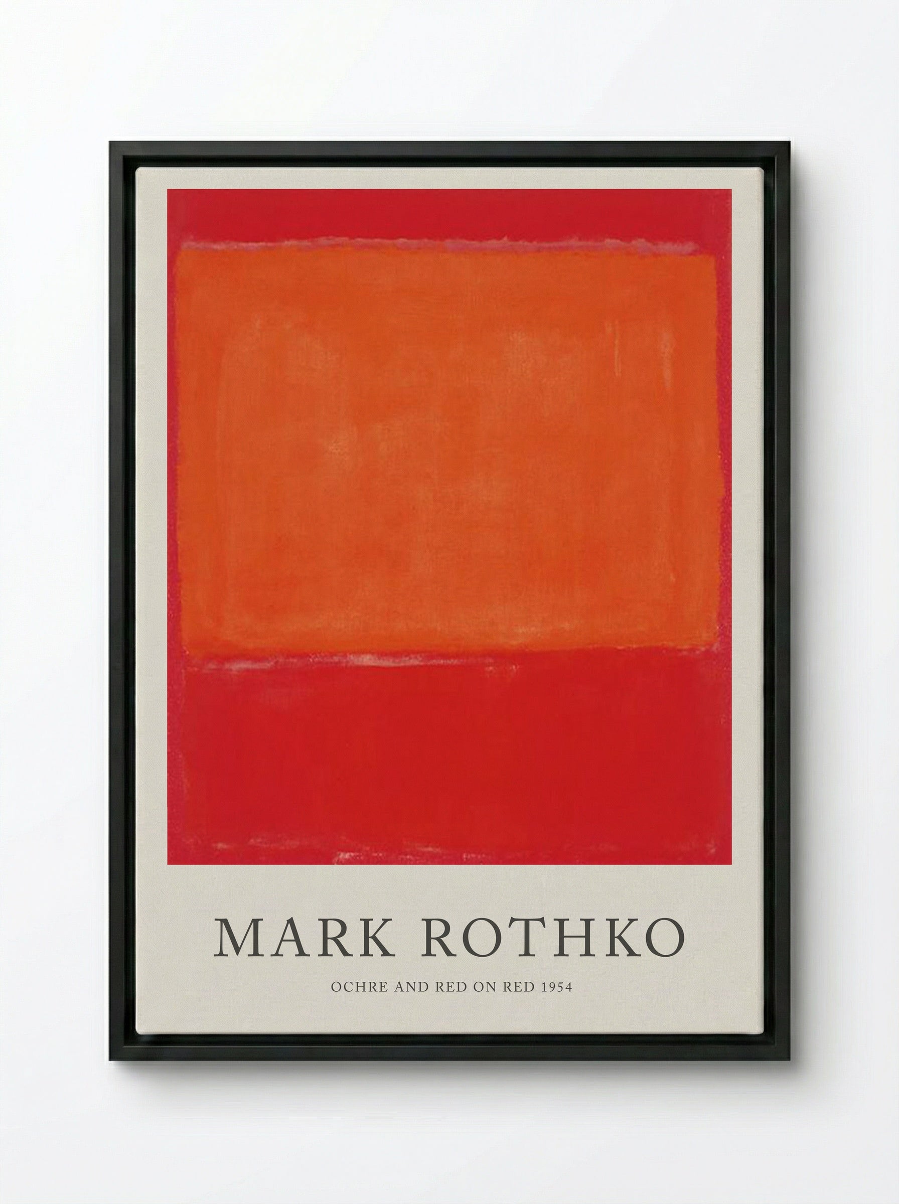 Ochre and Red on Red - Mark Rothko - Framed Canvas Black