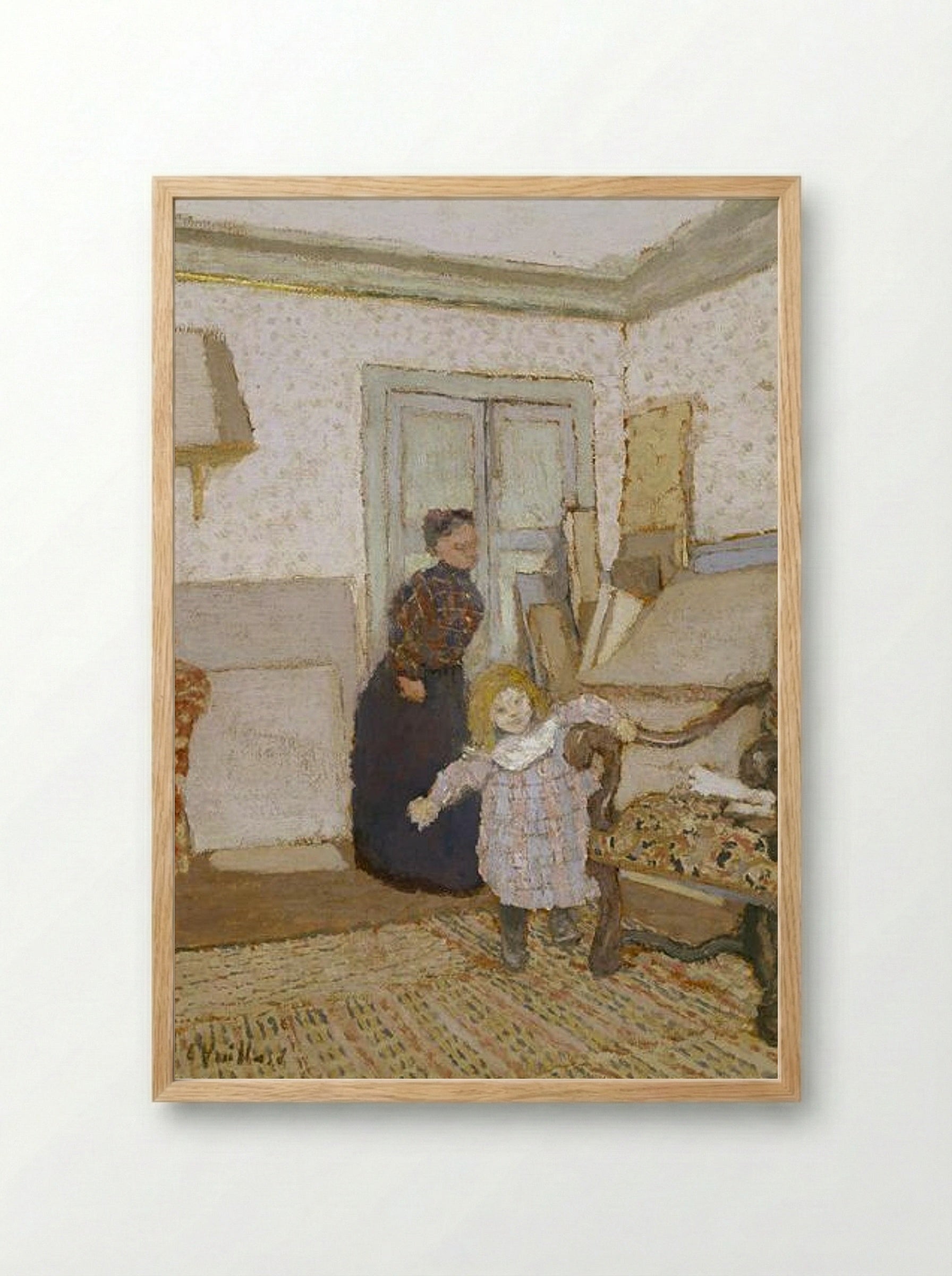 The First Steps - Édouard Vuillard - Framed Print Wood