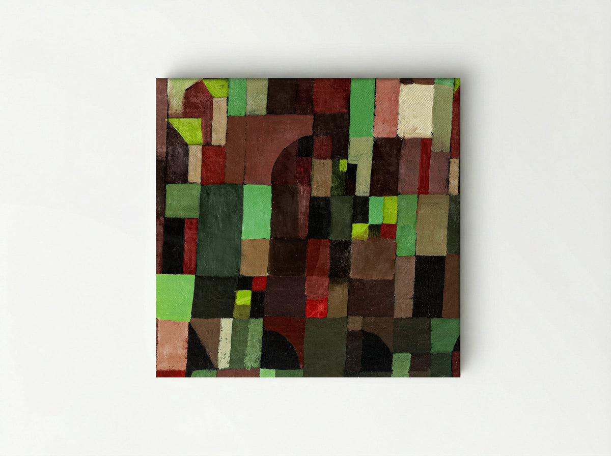 Red and Green Architecture - Paul Klee - Canvas