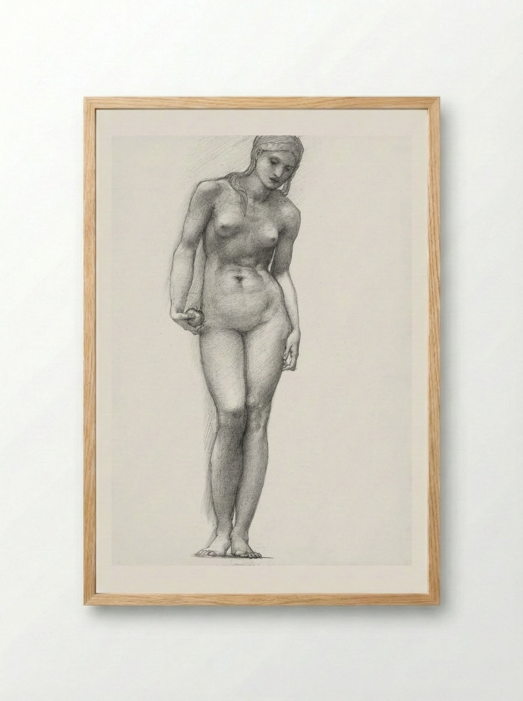Venus with Golden Apple - Edward Burne-Jones - Framed Print Wood