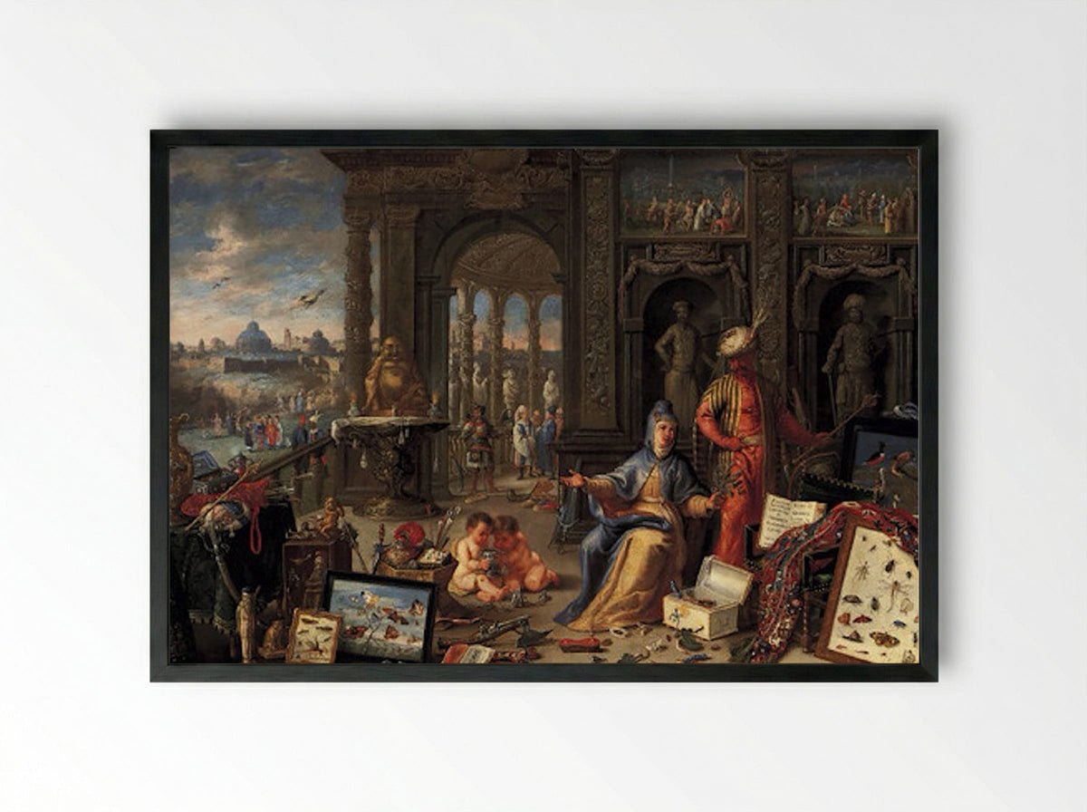 Asia - Jan van Kessel the Elder - Framed Print Black