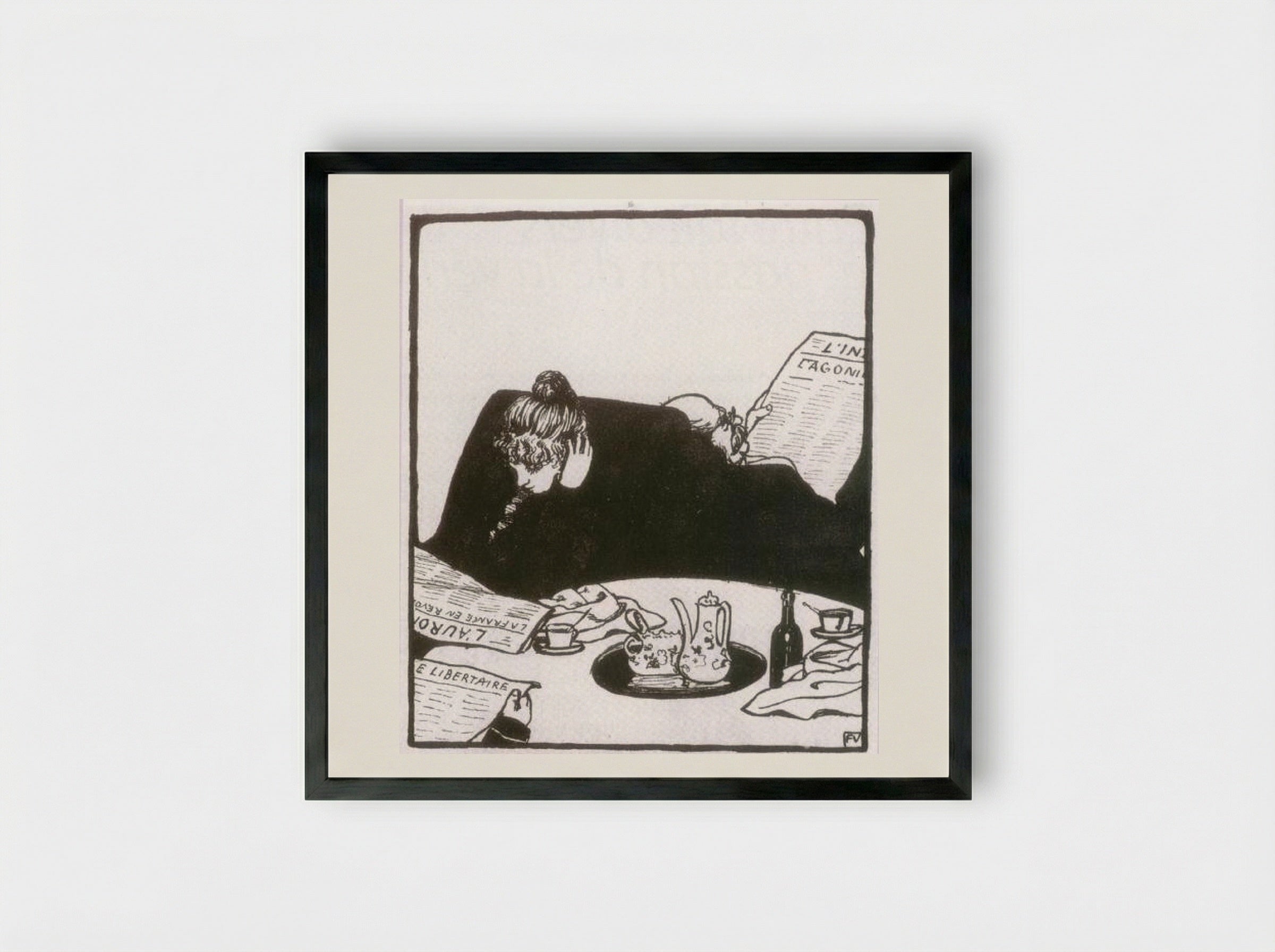 The Sick One - Félix Vallotton - Framed Print Black
