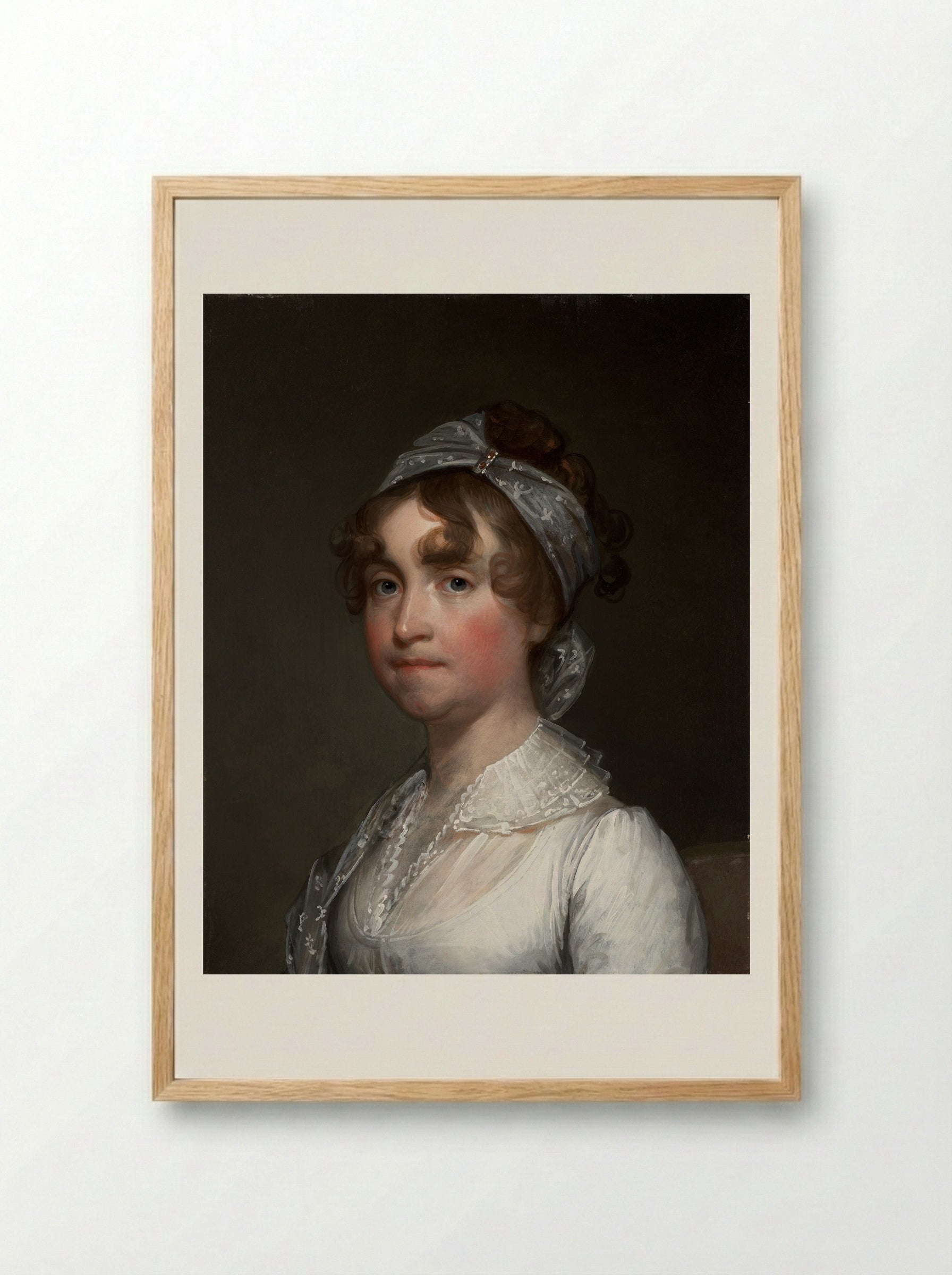 Susannah Powell Mason (Mrs. Jonathan Mason) - Gilbert Stuart - Framed Print Wood