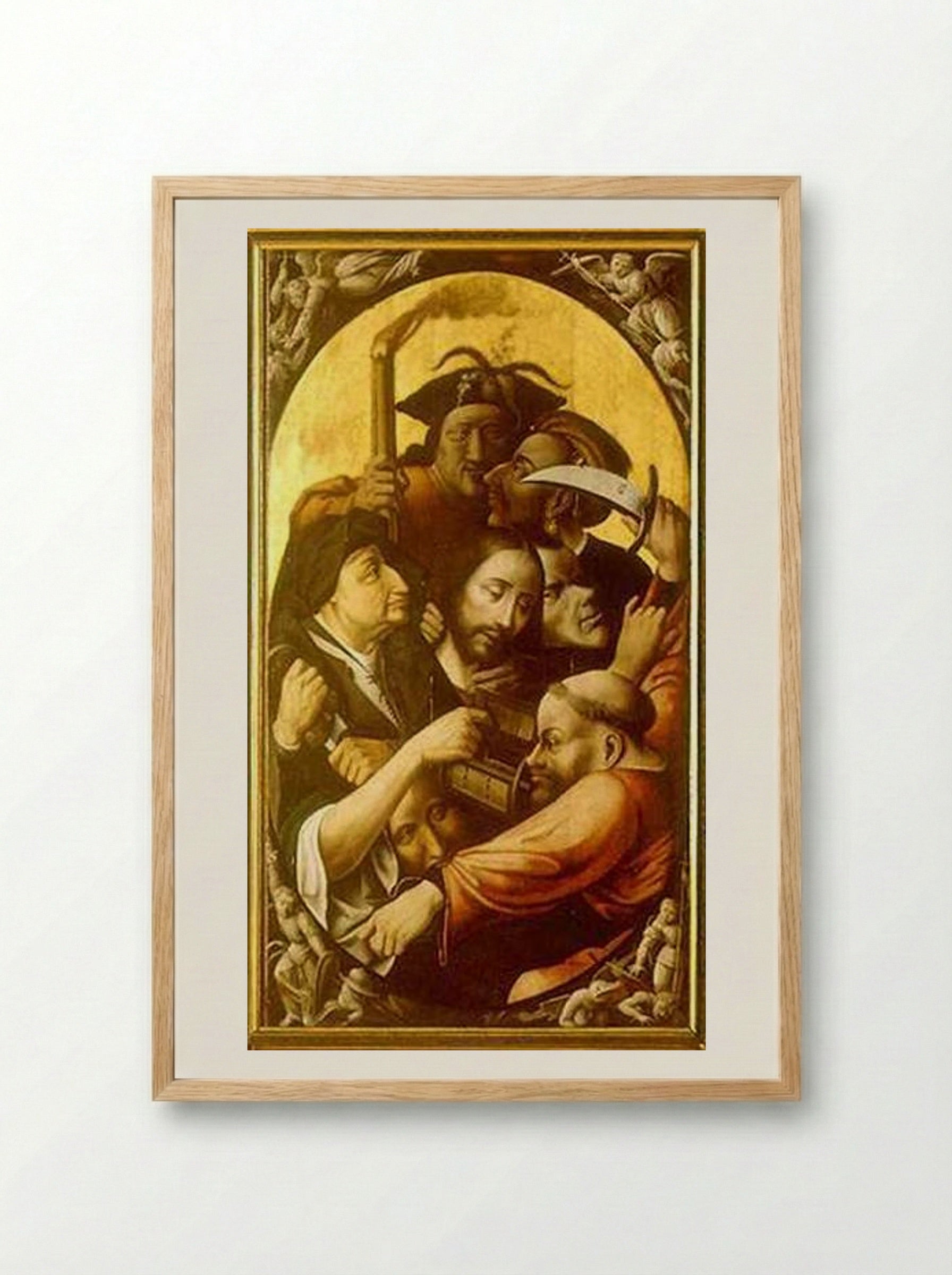 The Arrest of Christ - Hieronymus Bosch - Framed Print Wood