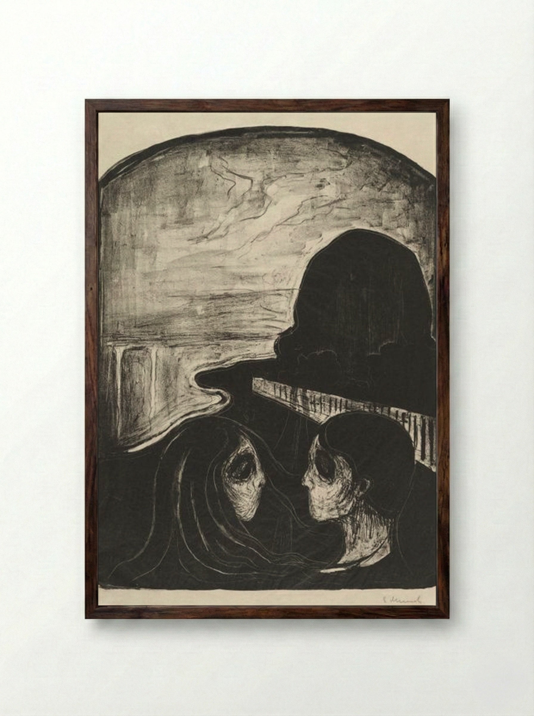 Attraction I - Edvard Munch - Framed Print Dark Wood