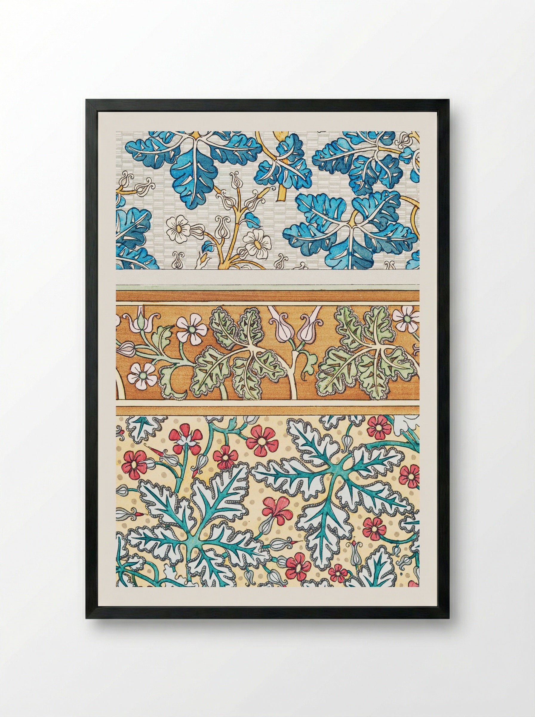 Geranium sauvage (Geranium, Plate 20) - Maurice Pillard Verneuil - Framed Print Black