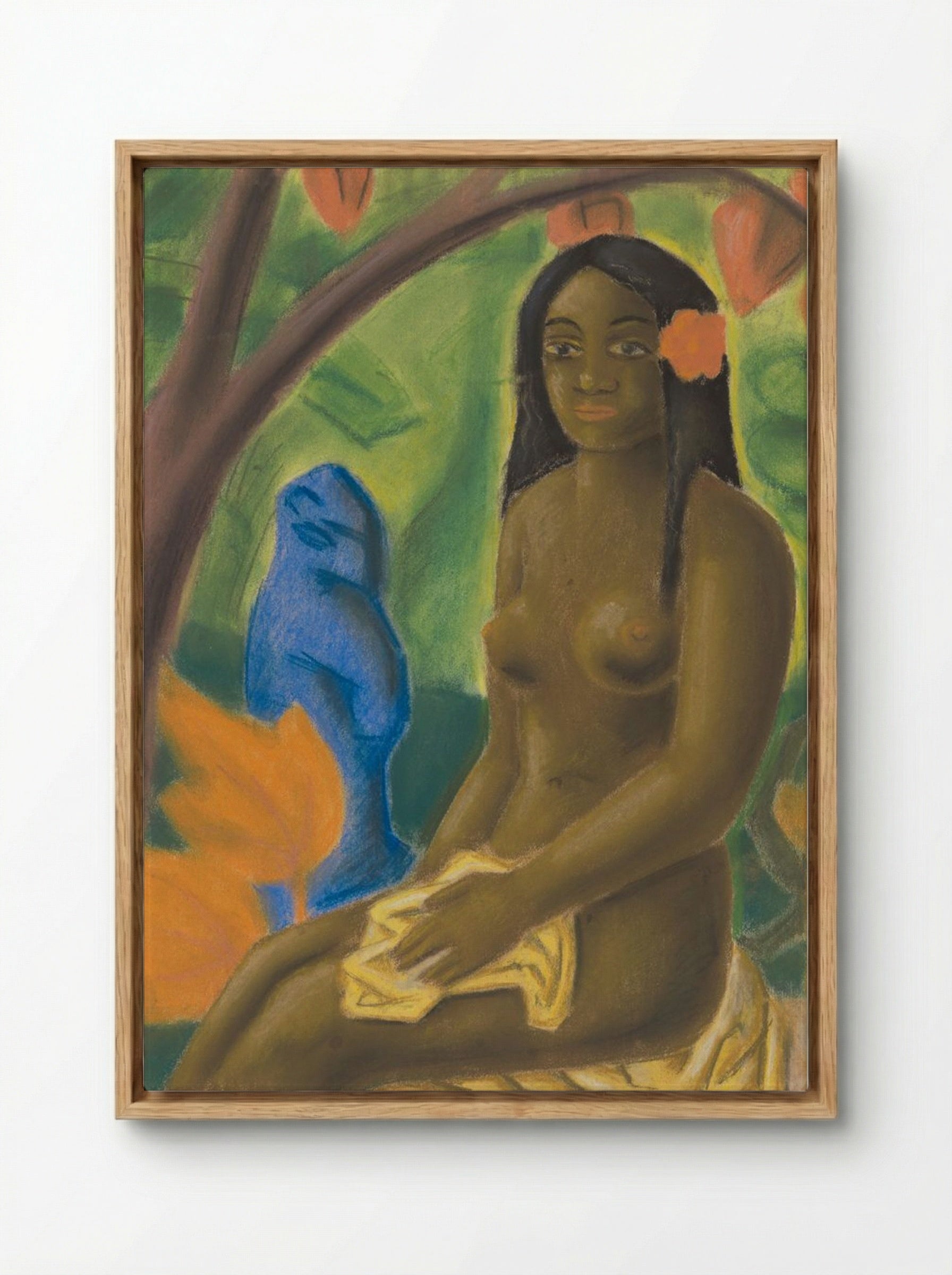 Girl of Tahiti - Mikuláš Galanda - Framed Canvas Wood