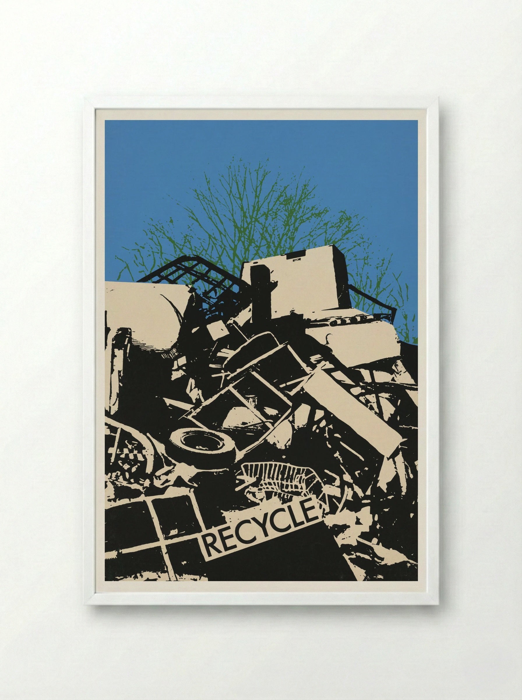 Recycle - Fine Art Print - Framed Print White