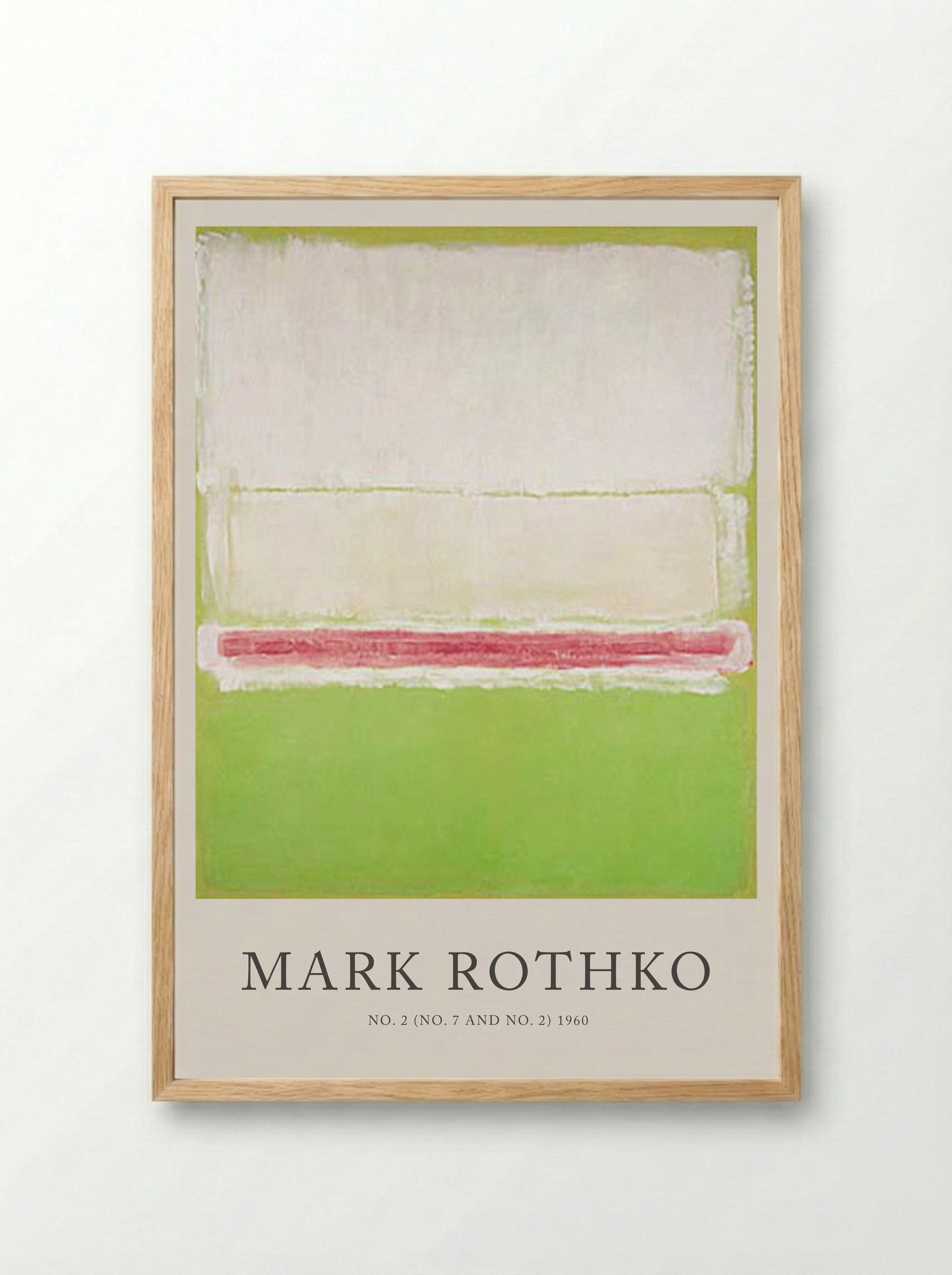 No. 2 (No. 7 and No. 2) - Mark Rothko - Framed Print Wood