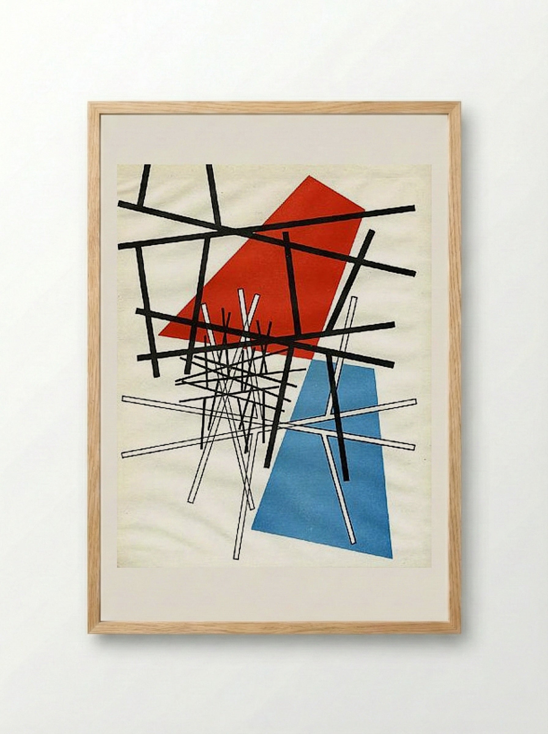 O. T.(Croisement de droites, plans) - Sophie Taeuber-Arp - Framed Print Wood