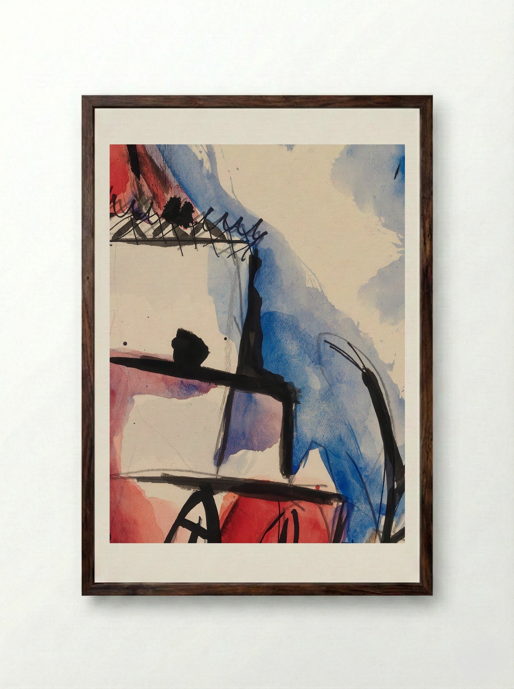 Kirkko (Church, 1919) - Sulho Sipilä - Framed Print Dark Wood