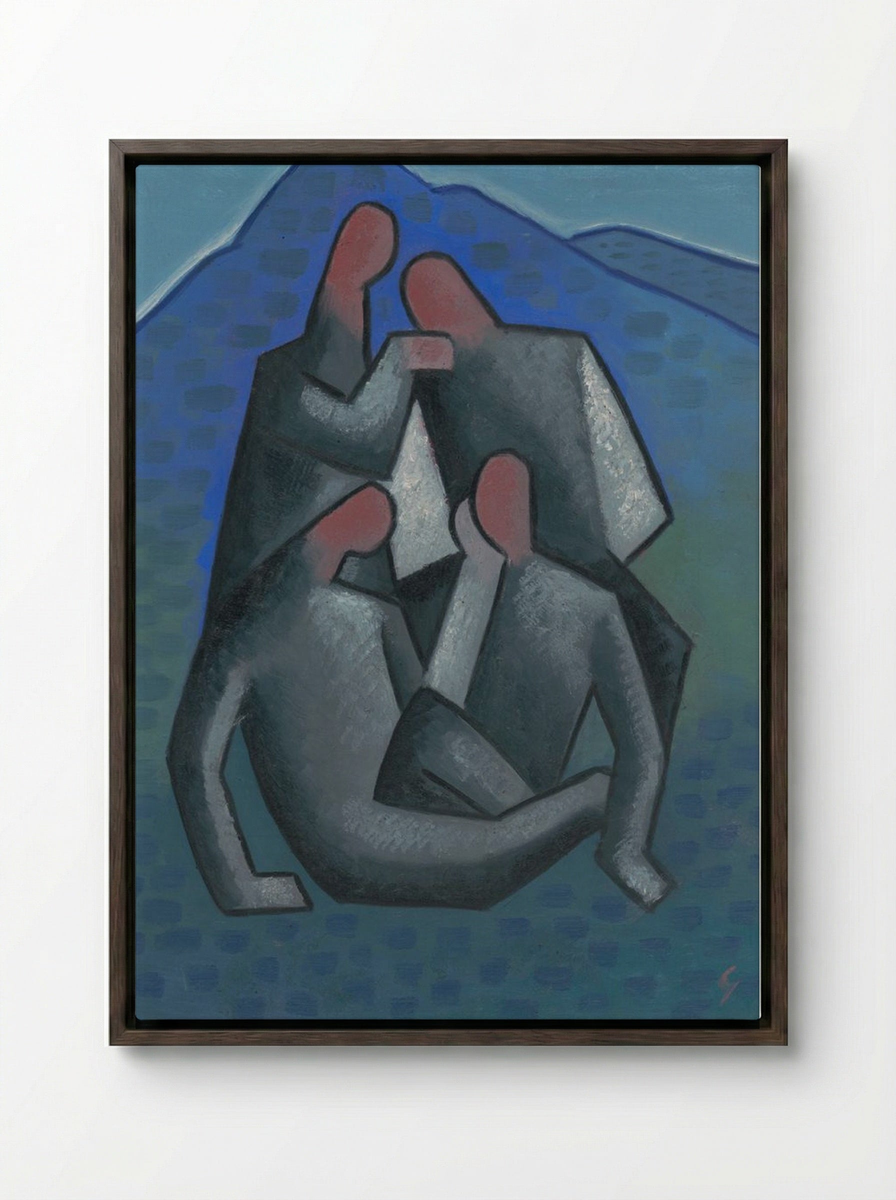 Robbers - Mikuláš Galanda - Framed Canvas Dark Wood