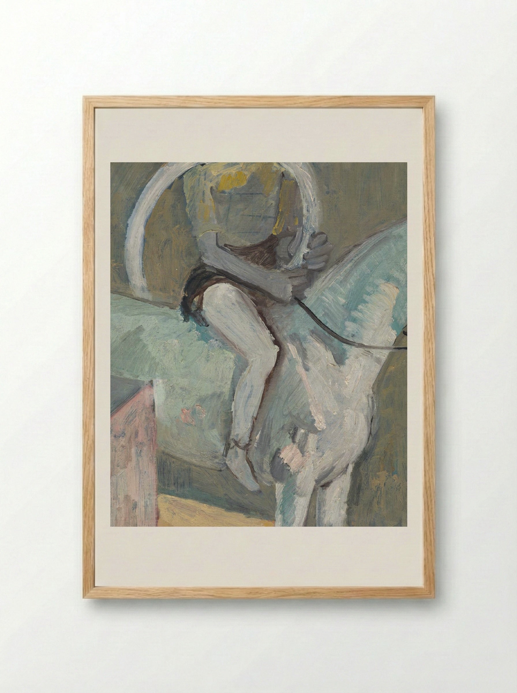 Circus Rider at Holy Communion - Cyprián Majerník - Framed Print Wood