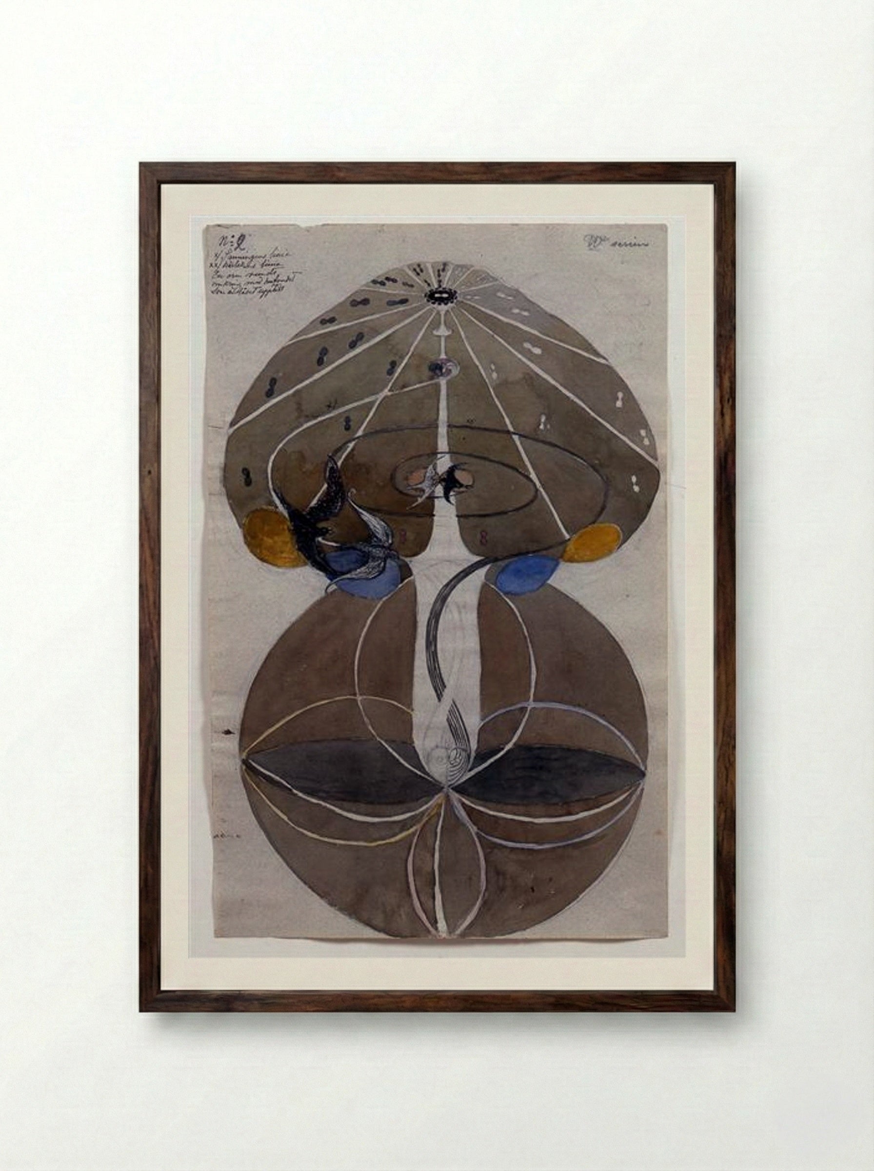 Tree of Knowledge No. 2, Series W - Hilma af Klint - Framed Print Dark Wood