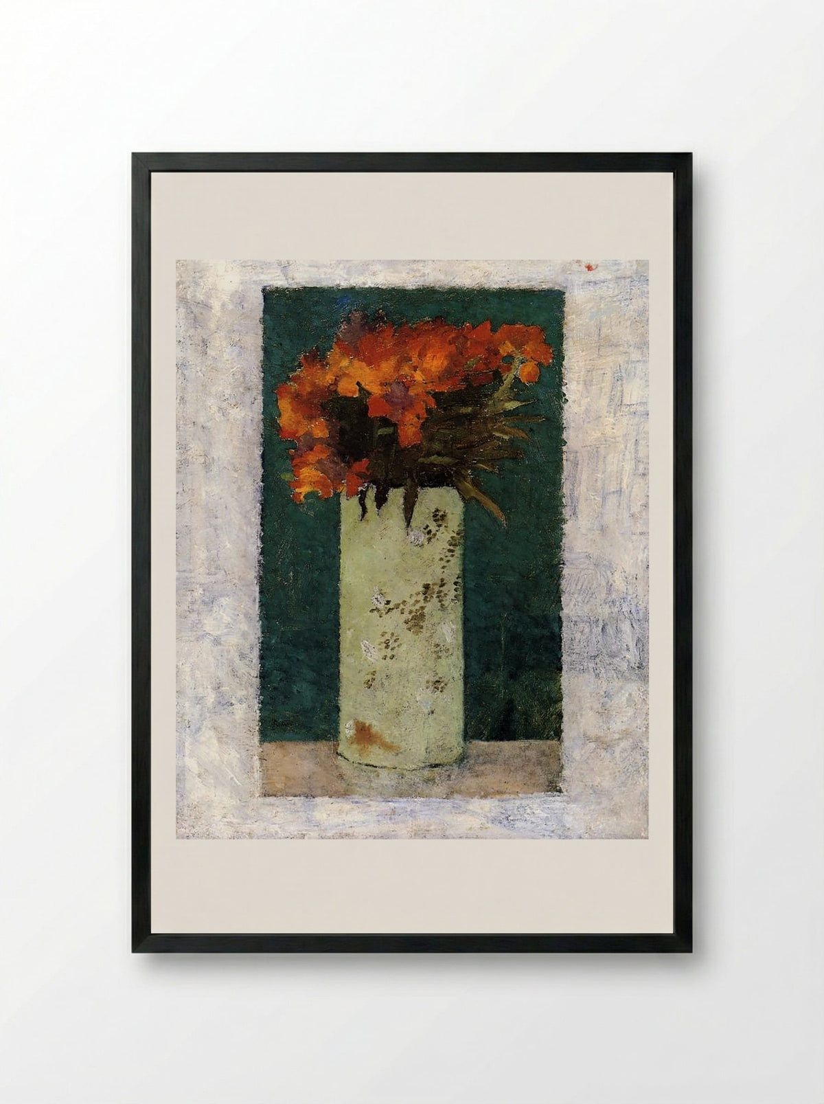 Pot of Flowers - Pierre Bonnard - Framed Print Black