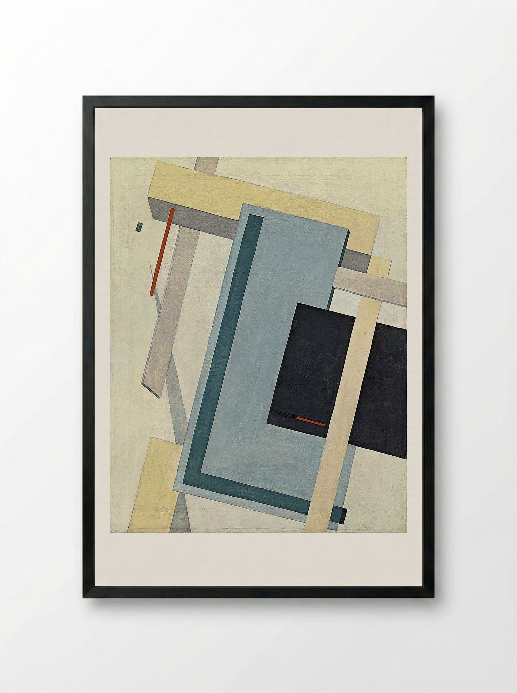 Proun 4B - El Lissitzky - Framed Print Black