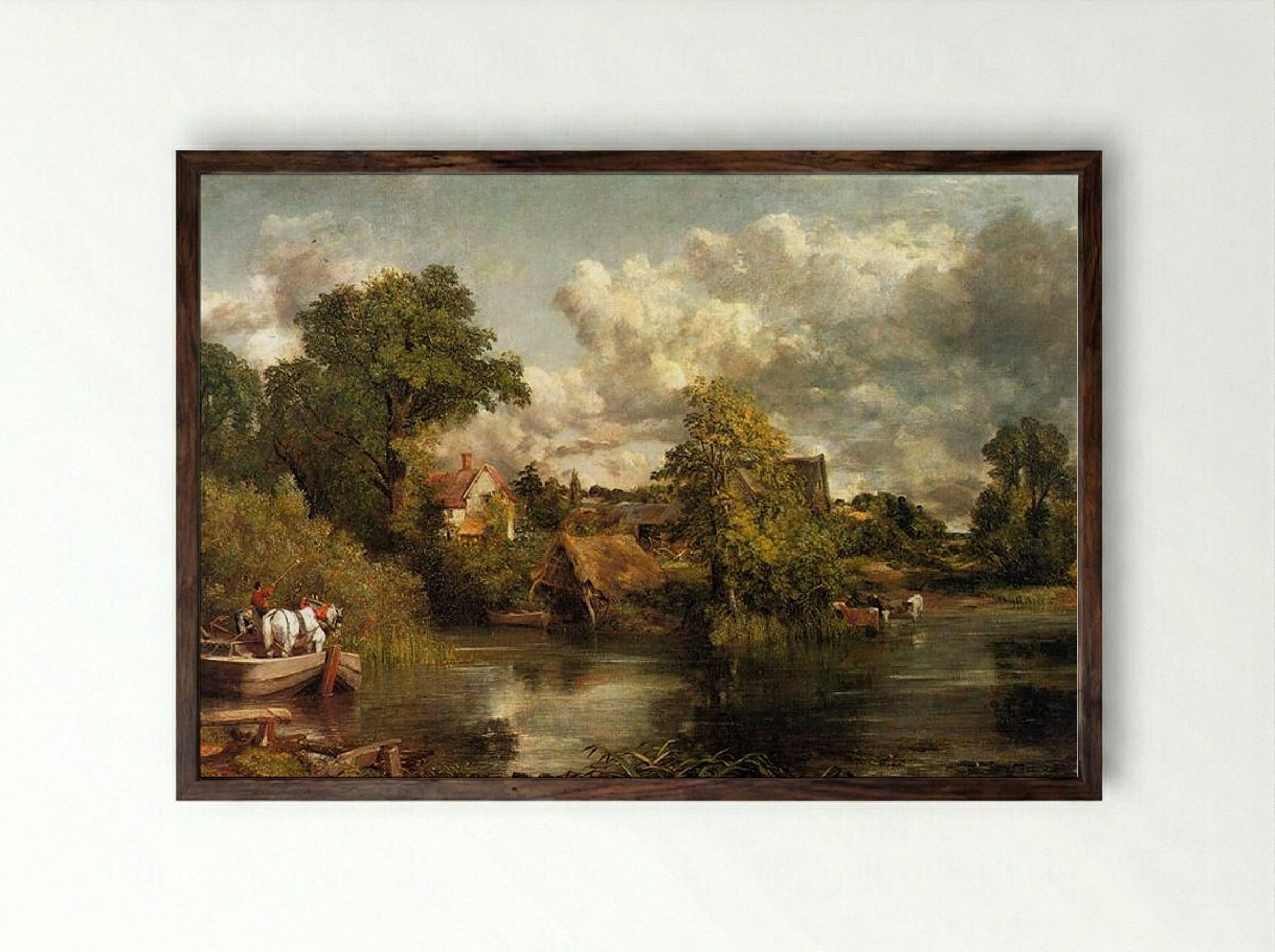 The White Horse - John Constable - Framed Print Dark Wood