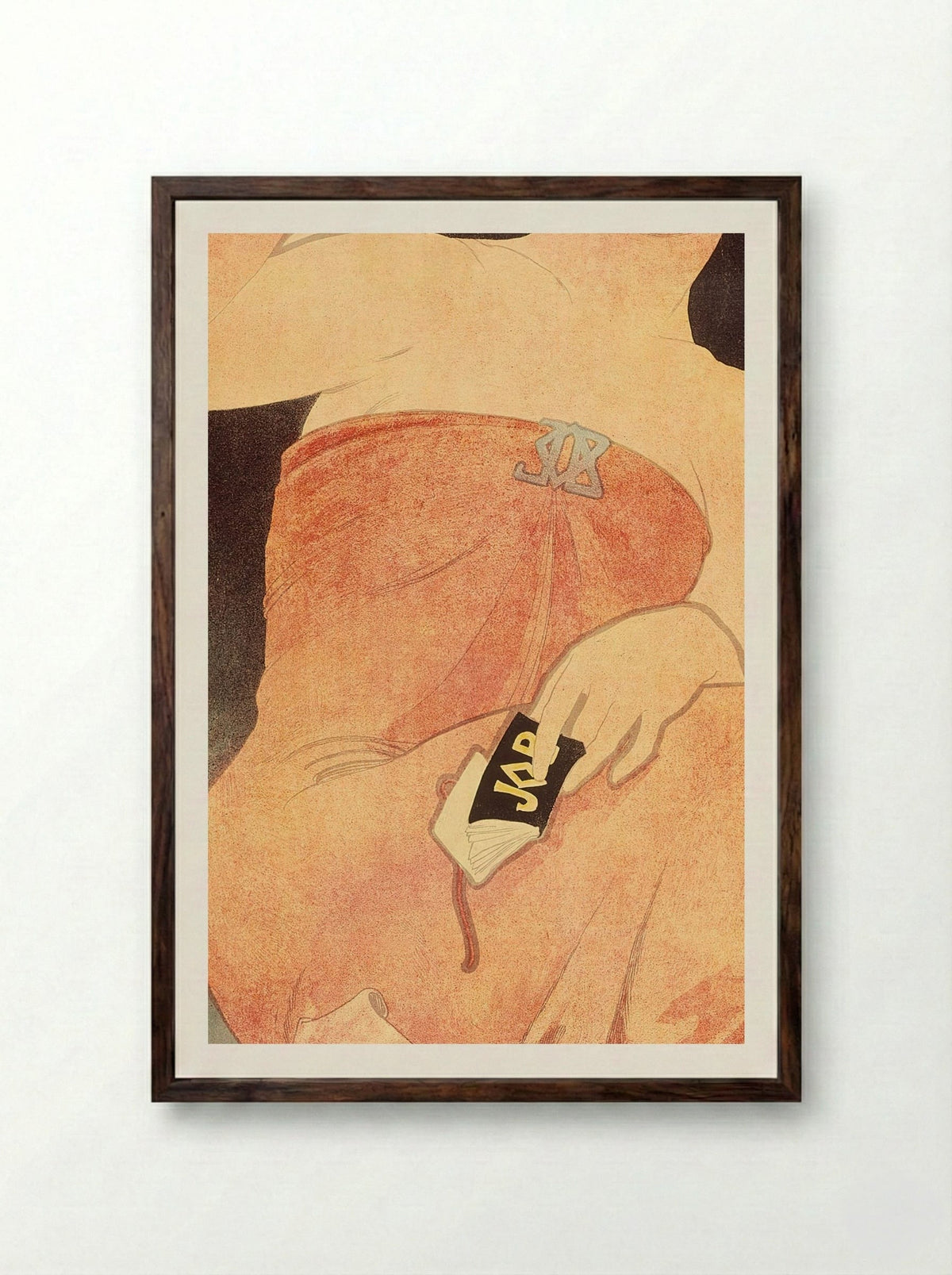 Job Cigarette Advertisement - Alphonse Mucha - Framed Print Dark Wood