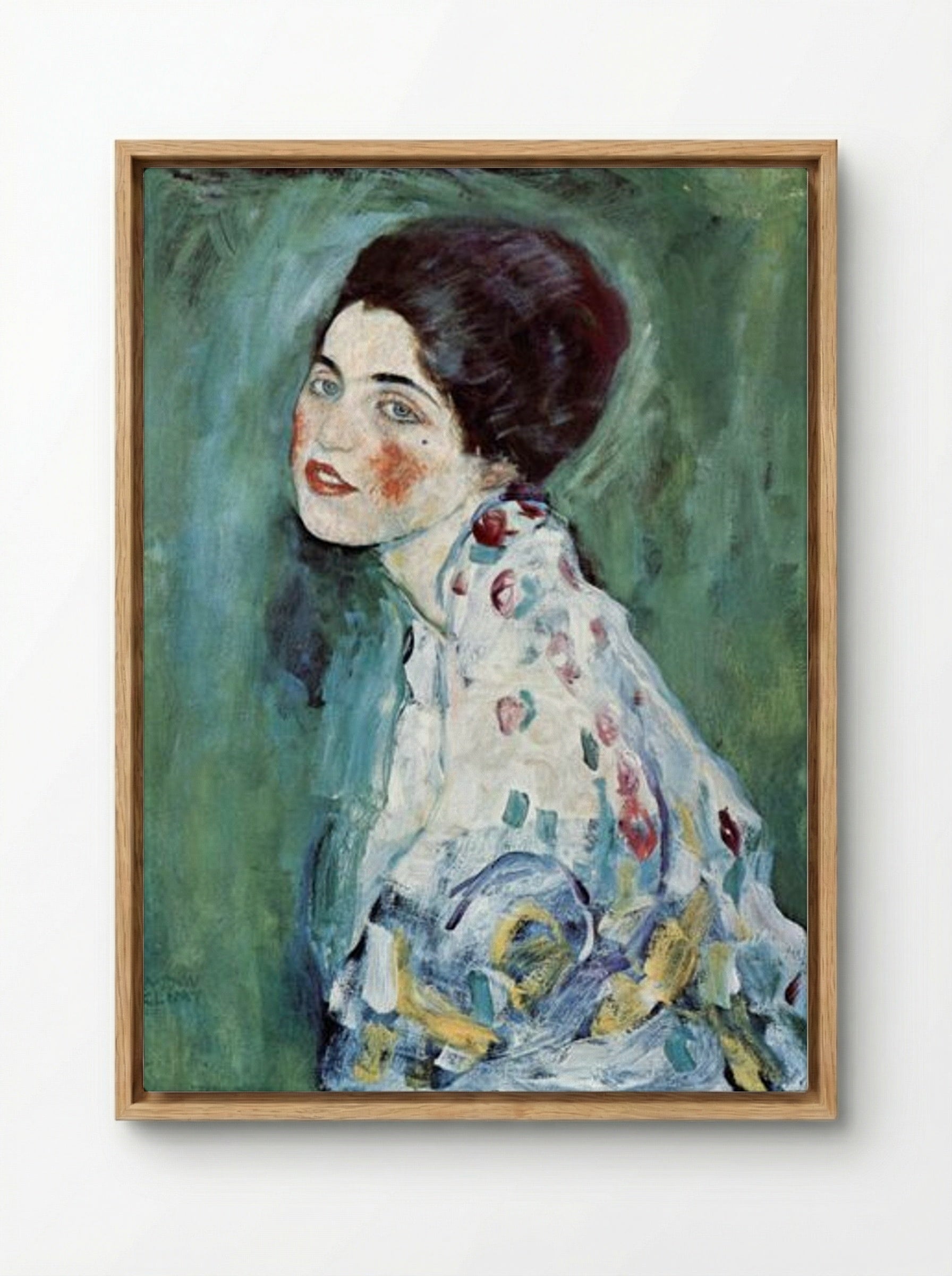 Portrait of a Lady - Gustav Klimt - Framed Canvas Wood