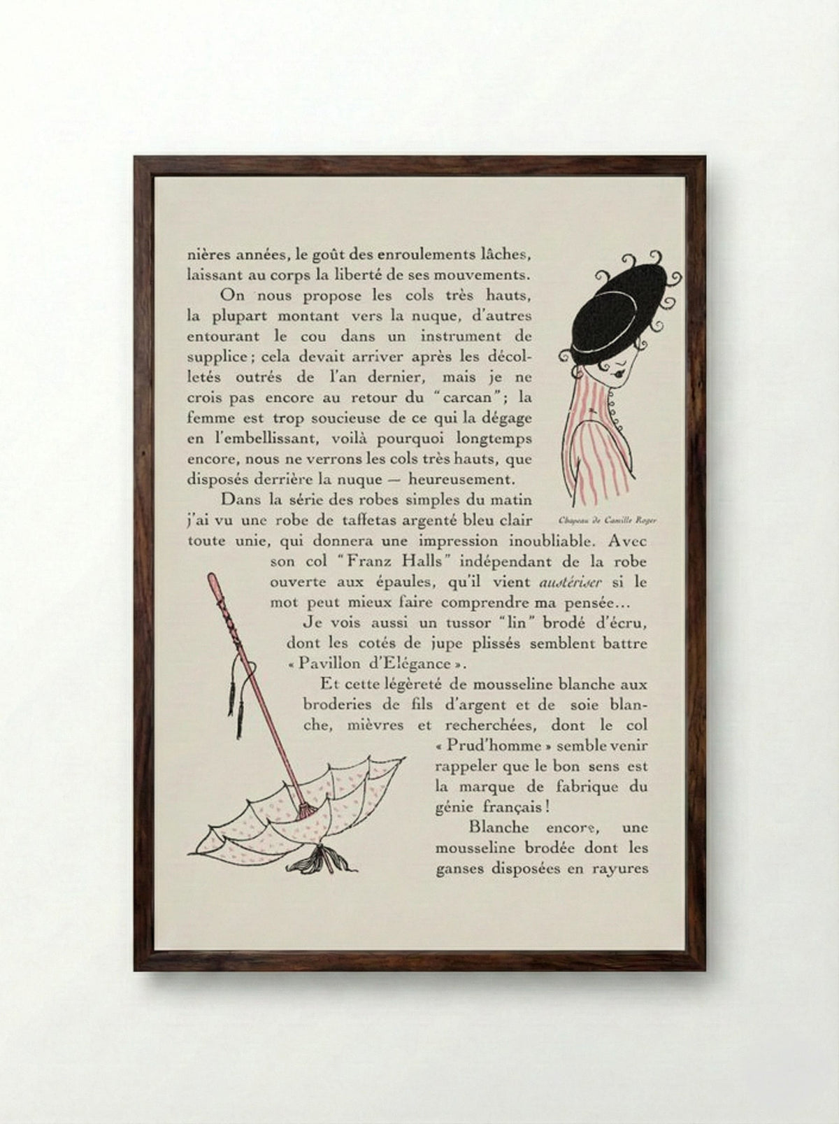 Autours Simples - George Barbier - Framed Print Dark Wood