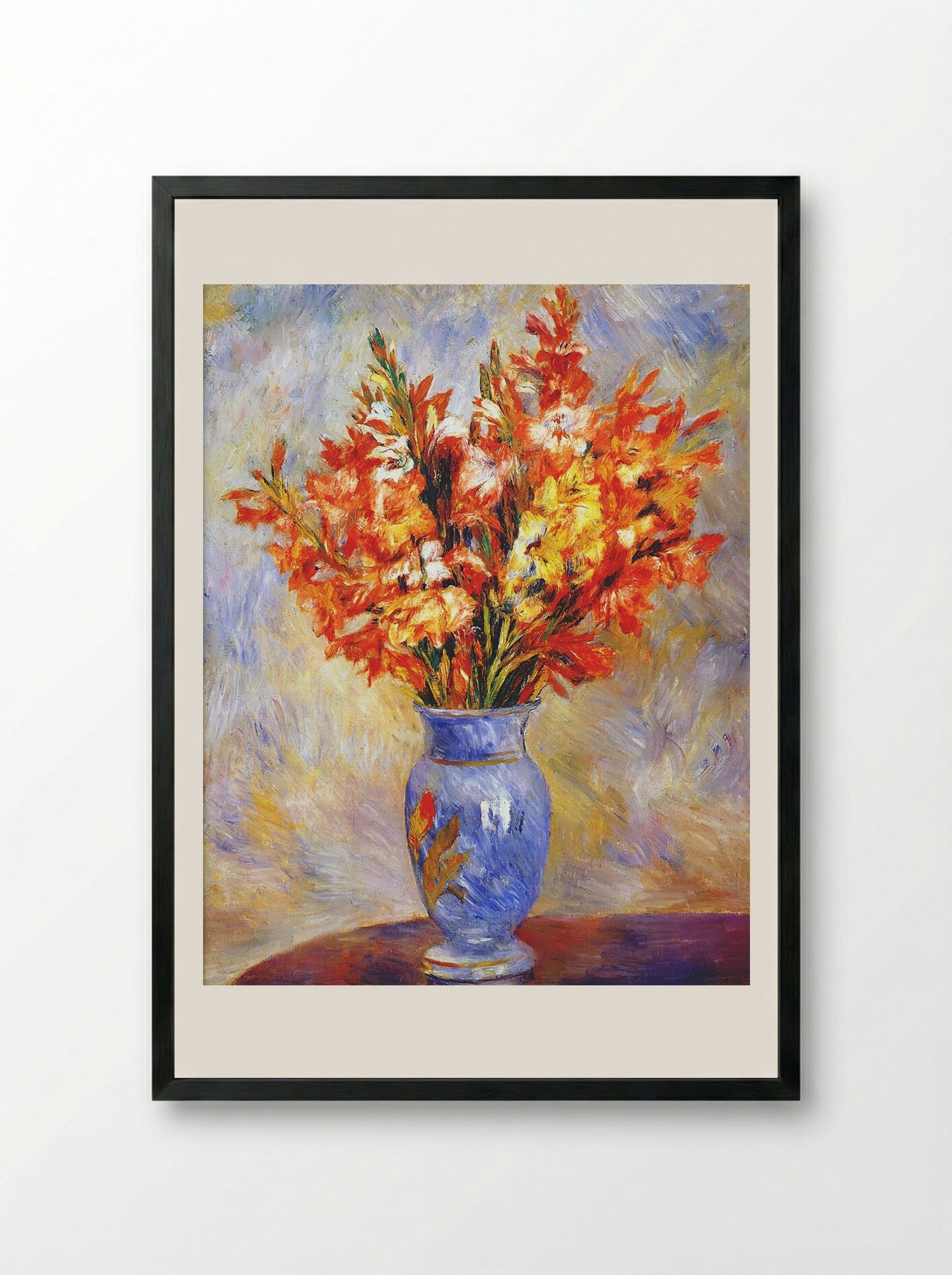 Gladioli - Pierre-Auguste Renoir - Framed Print Black