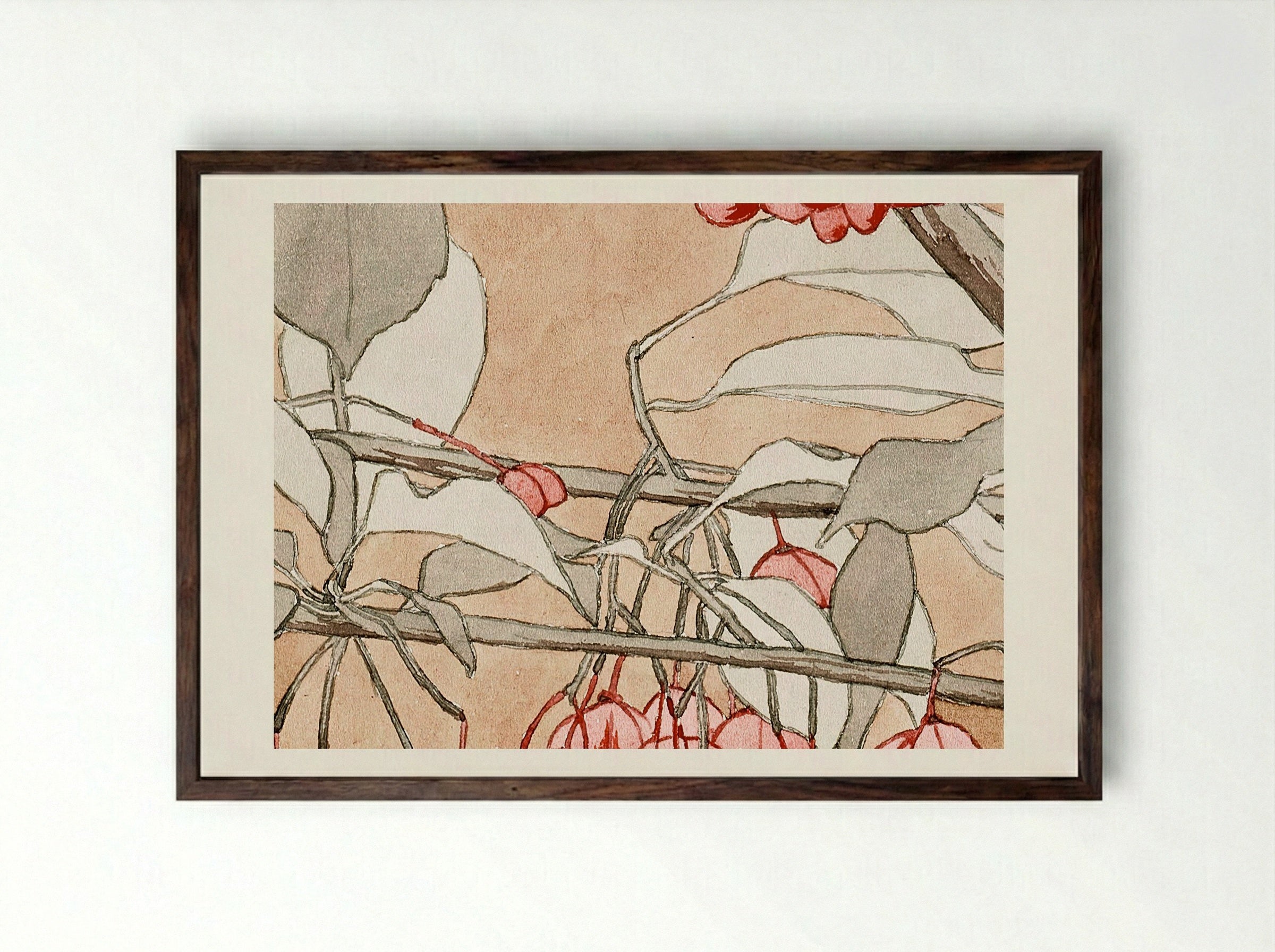 Burning Bush - Hannah Borger Overbeck - Framed Print Dark Wood