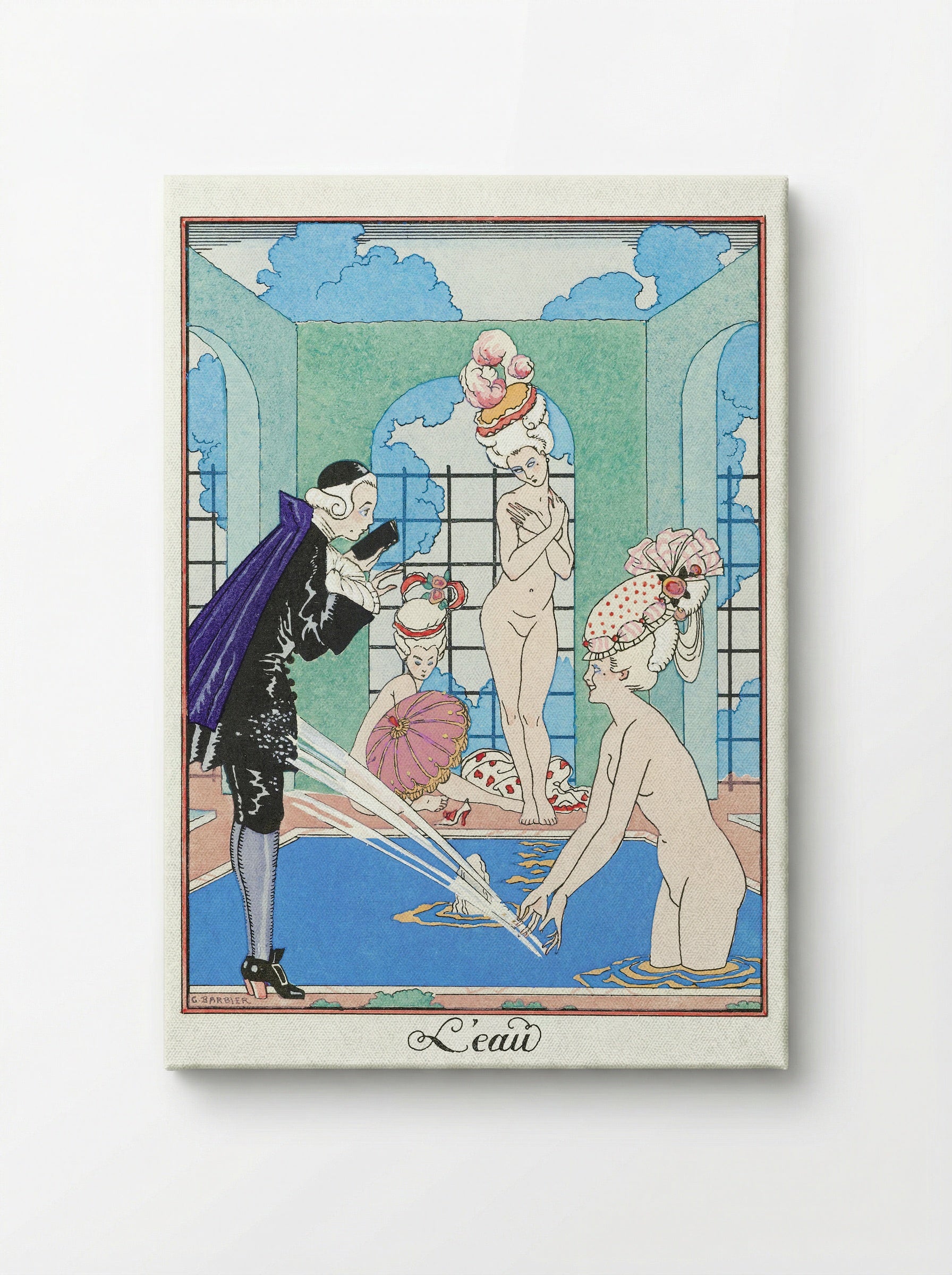 L'Eau - George Barbier - Canvas