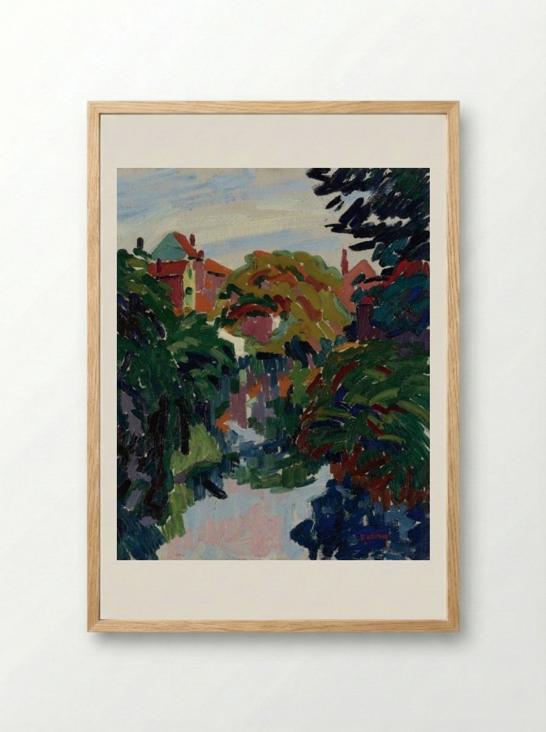 House at the Water - Auguste Herbin - Framed Print Wood
