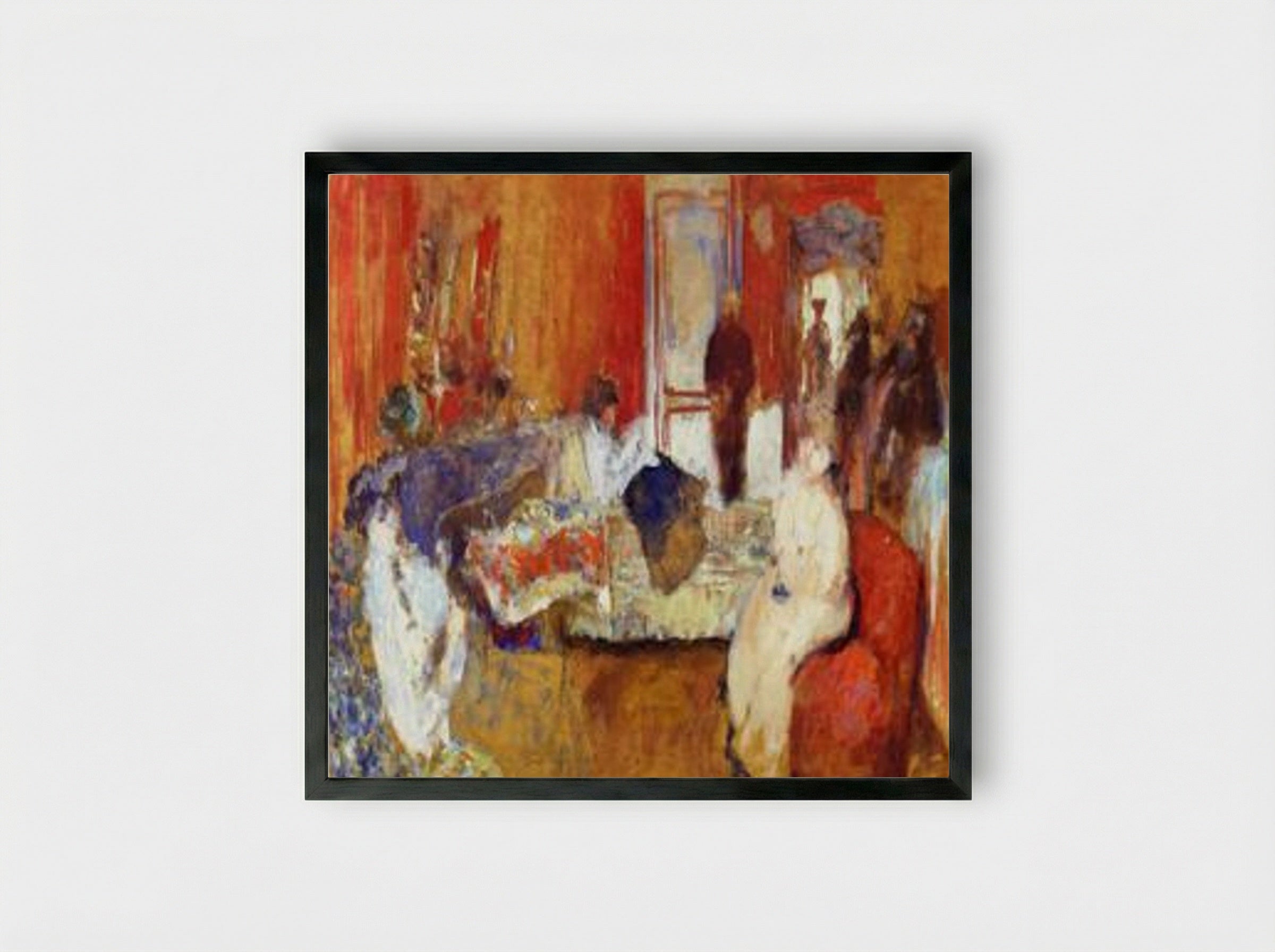In the Red Room - Édouard Vuillard - Framed Print Black