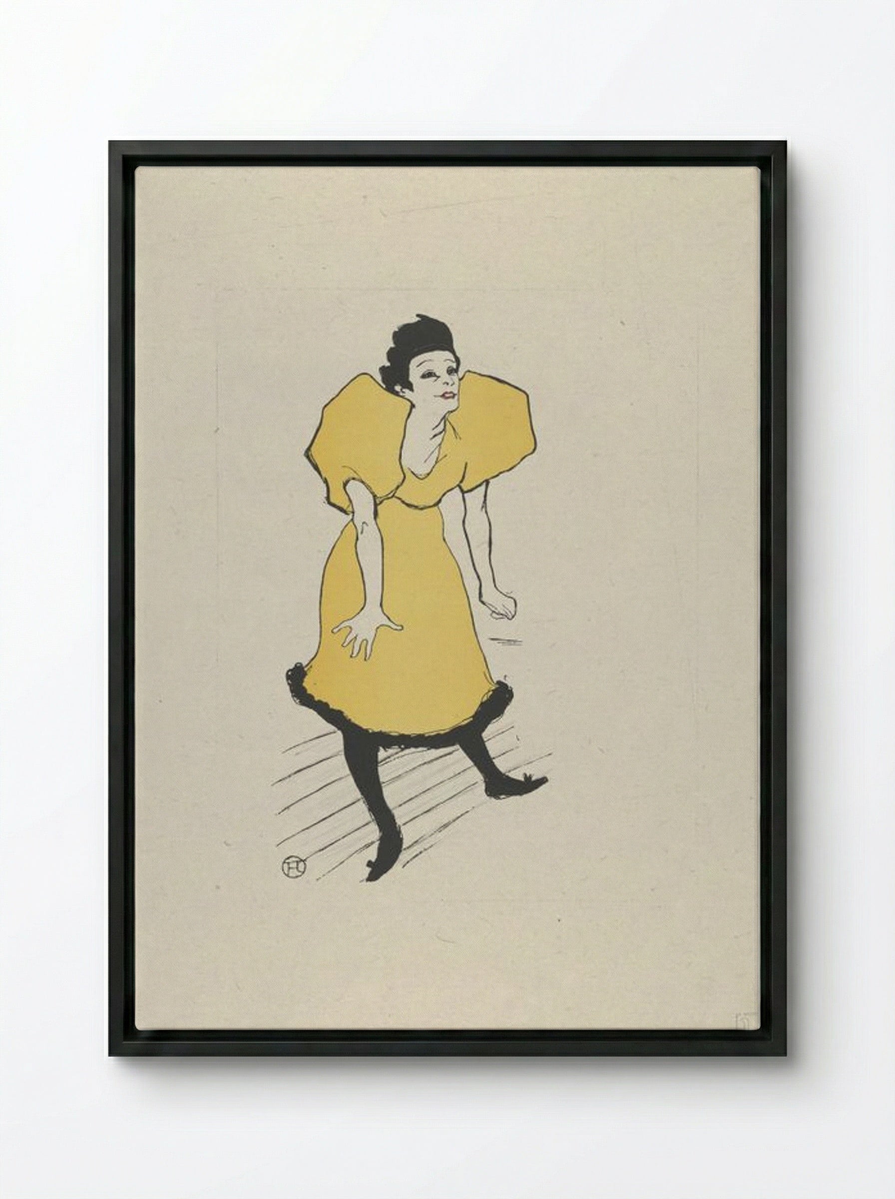Polaire - Henri de Toulouse-Lautrec - Framed Canvas Black