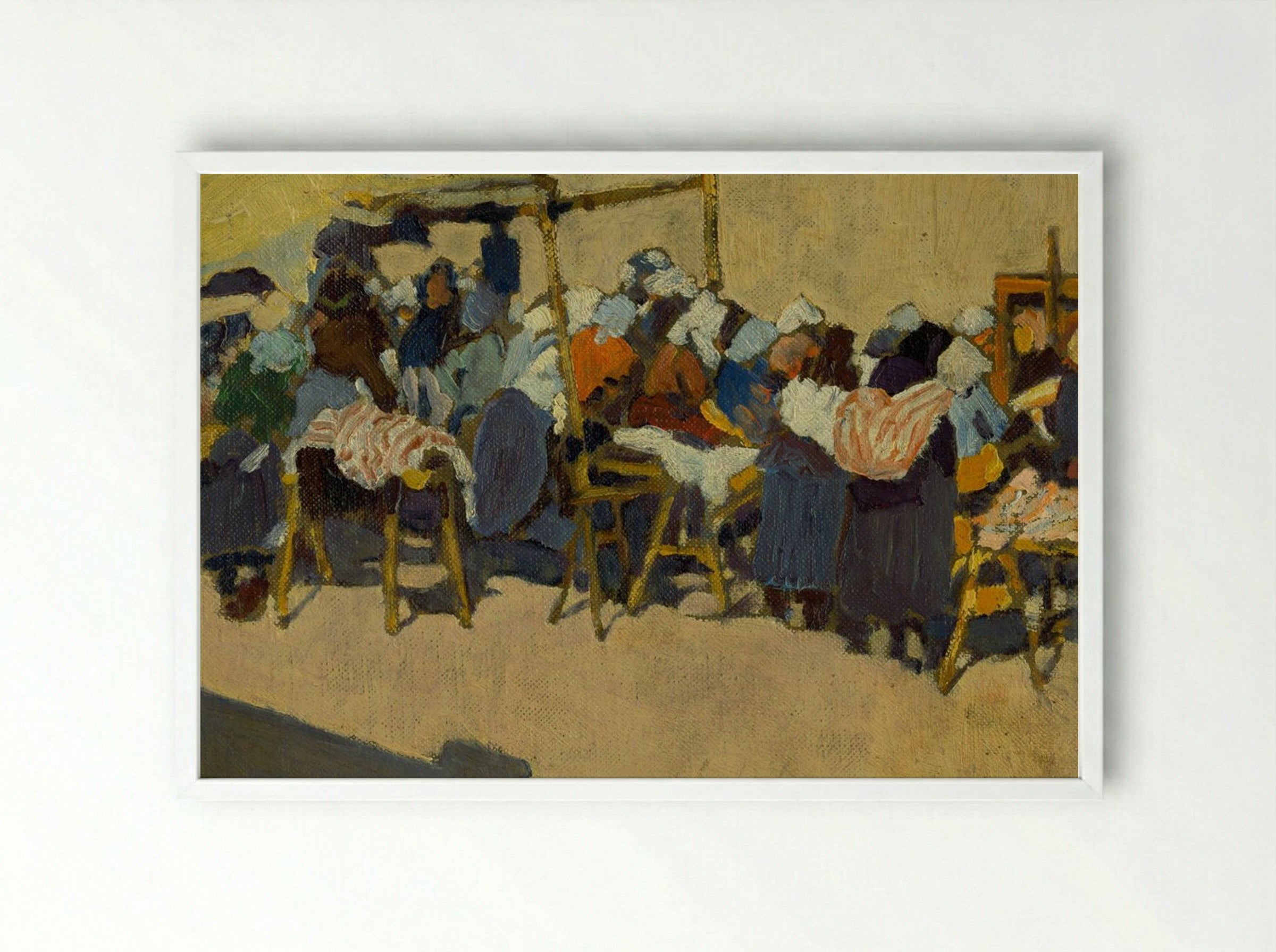 On the Market - Konstantin Bauer - Framed Print White